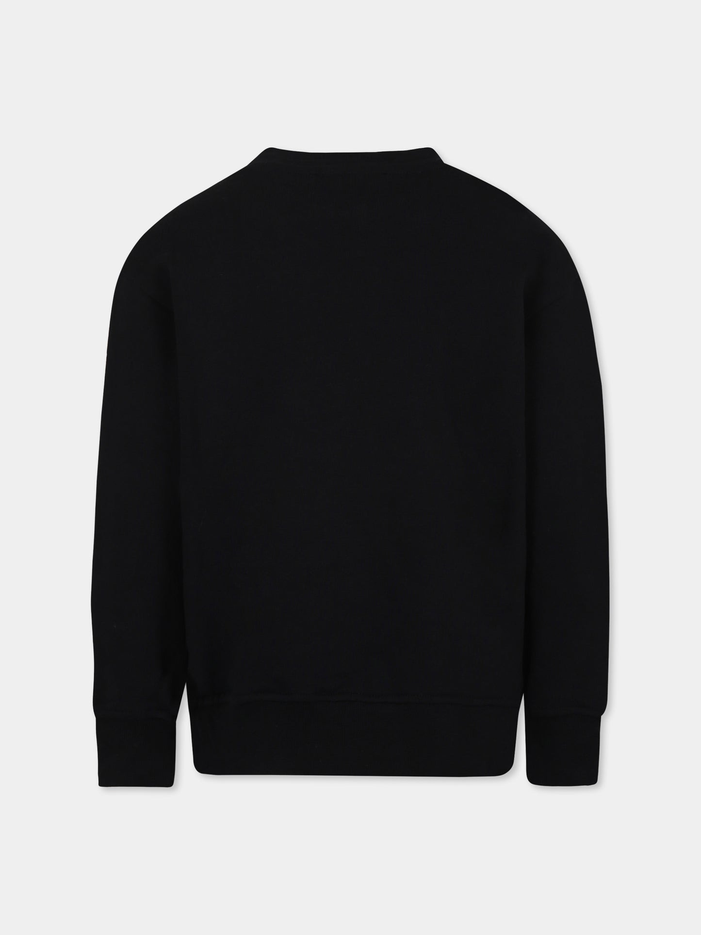 Black sweatshirt for boy with logo