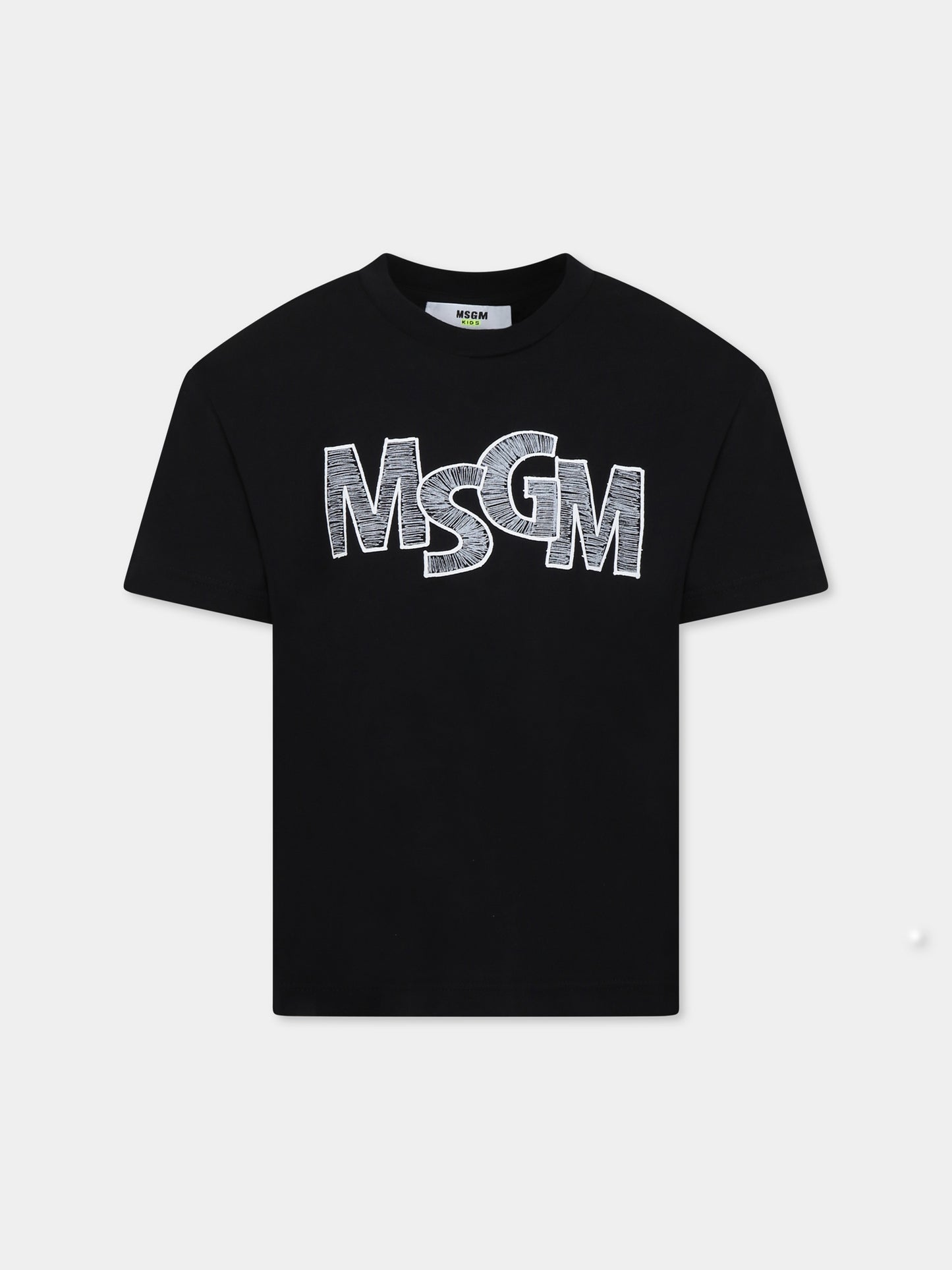 Black t-shirt for boy with logo
