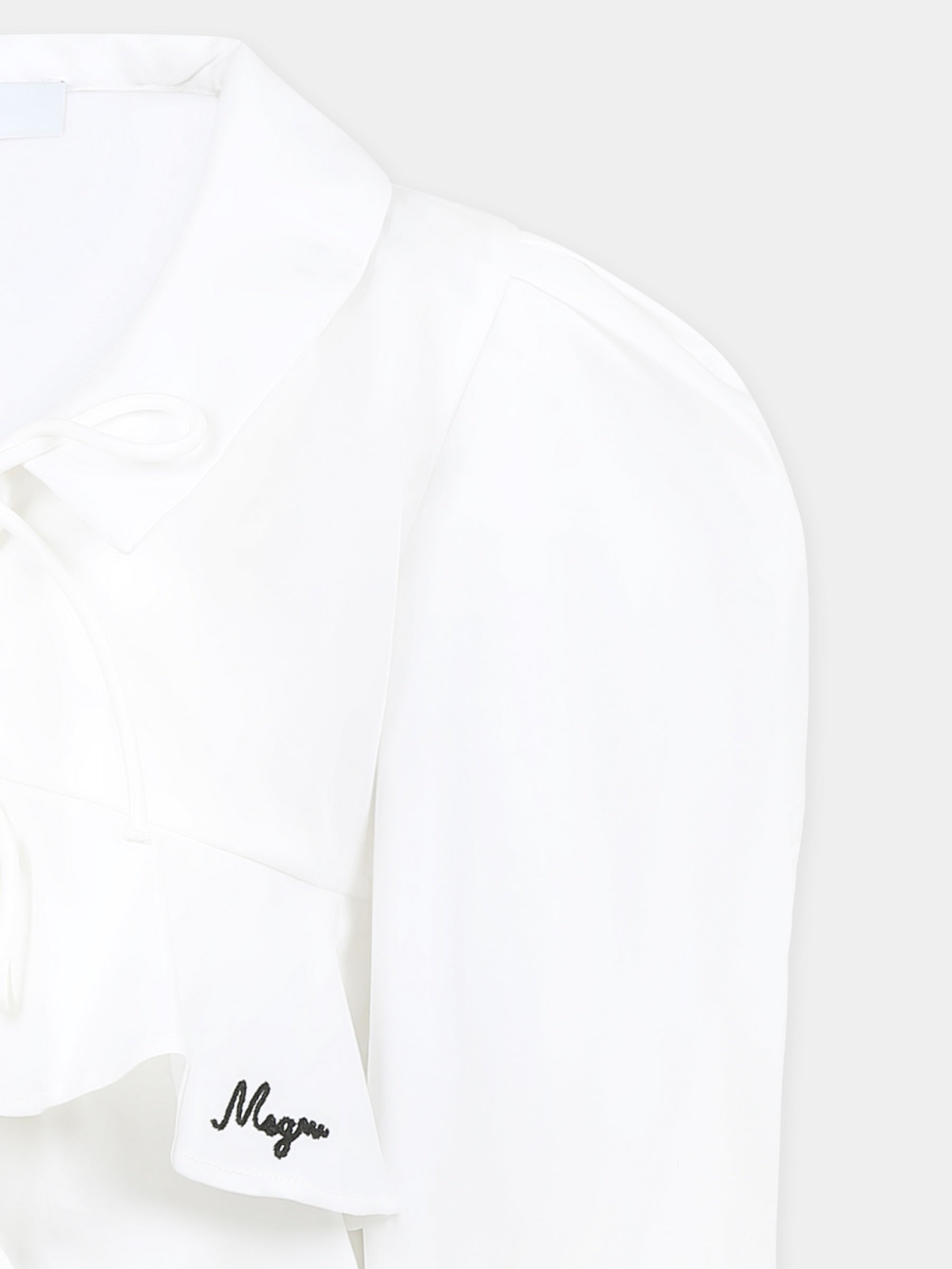 Vestito bianco per bambina con logo,Msgm Kids,S5MSJGDR126 001