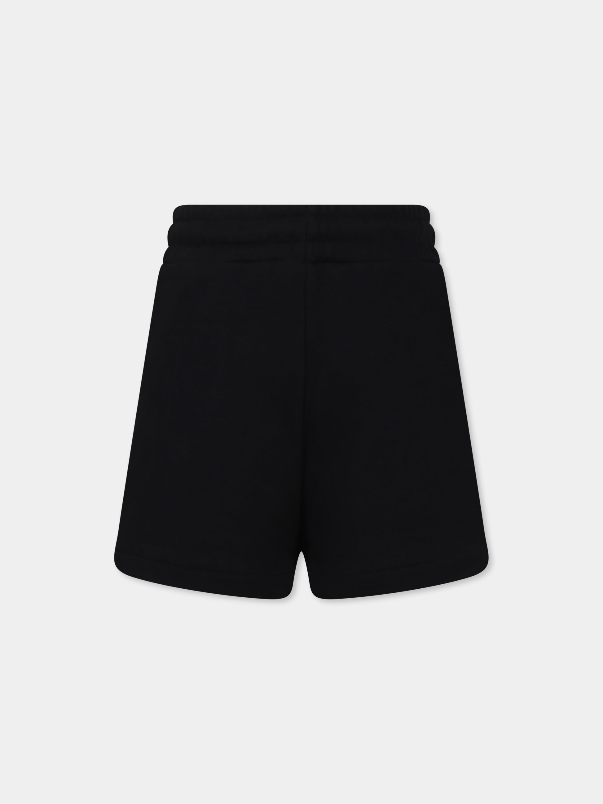 Shorts neri per bambina con logo,Msgm Kids,S5MSJGSH095 110