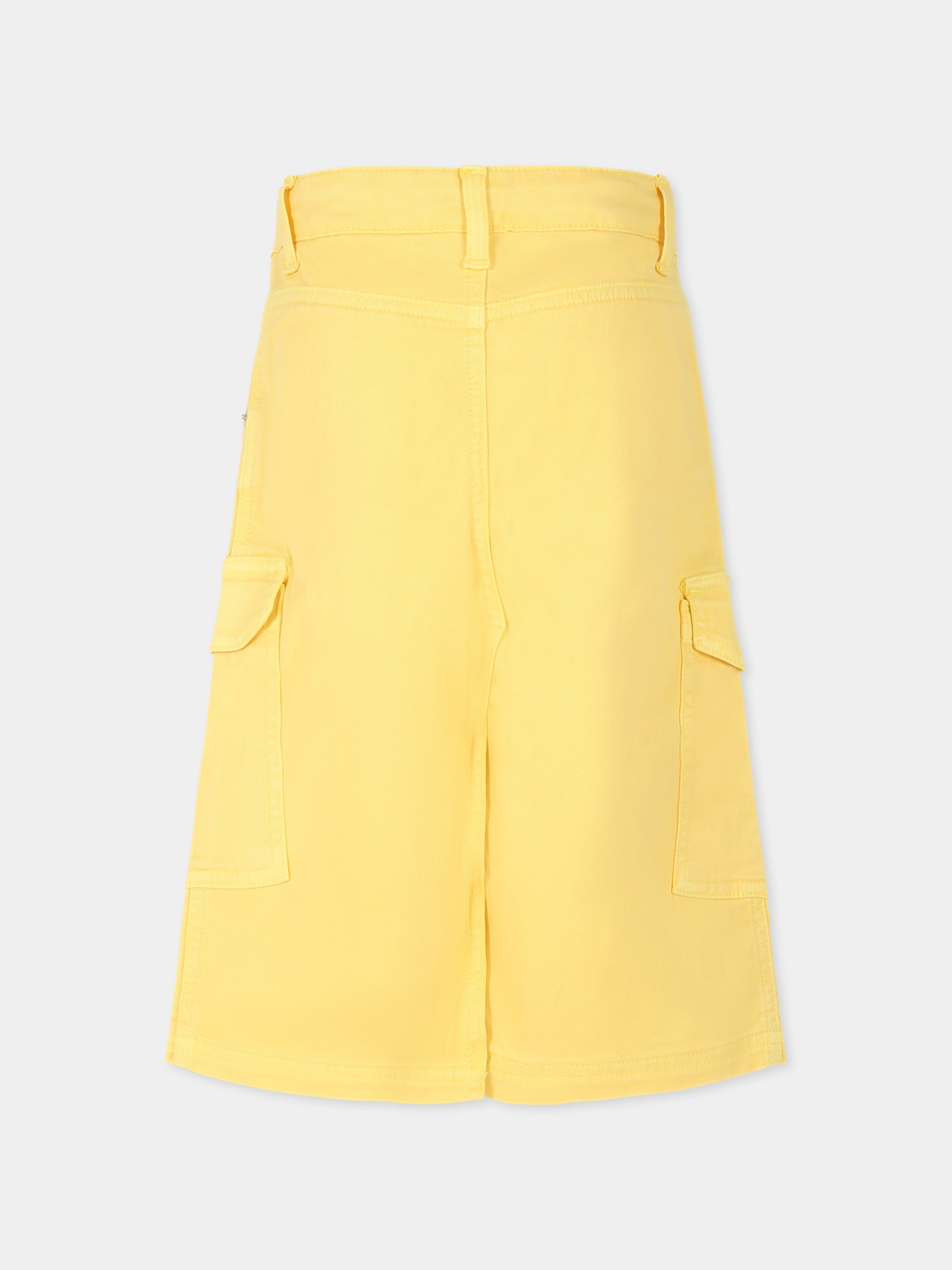 Gonna gialla per bambina con logo,Msgm Kids,S5MSJGSK108 MS009