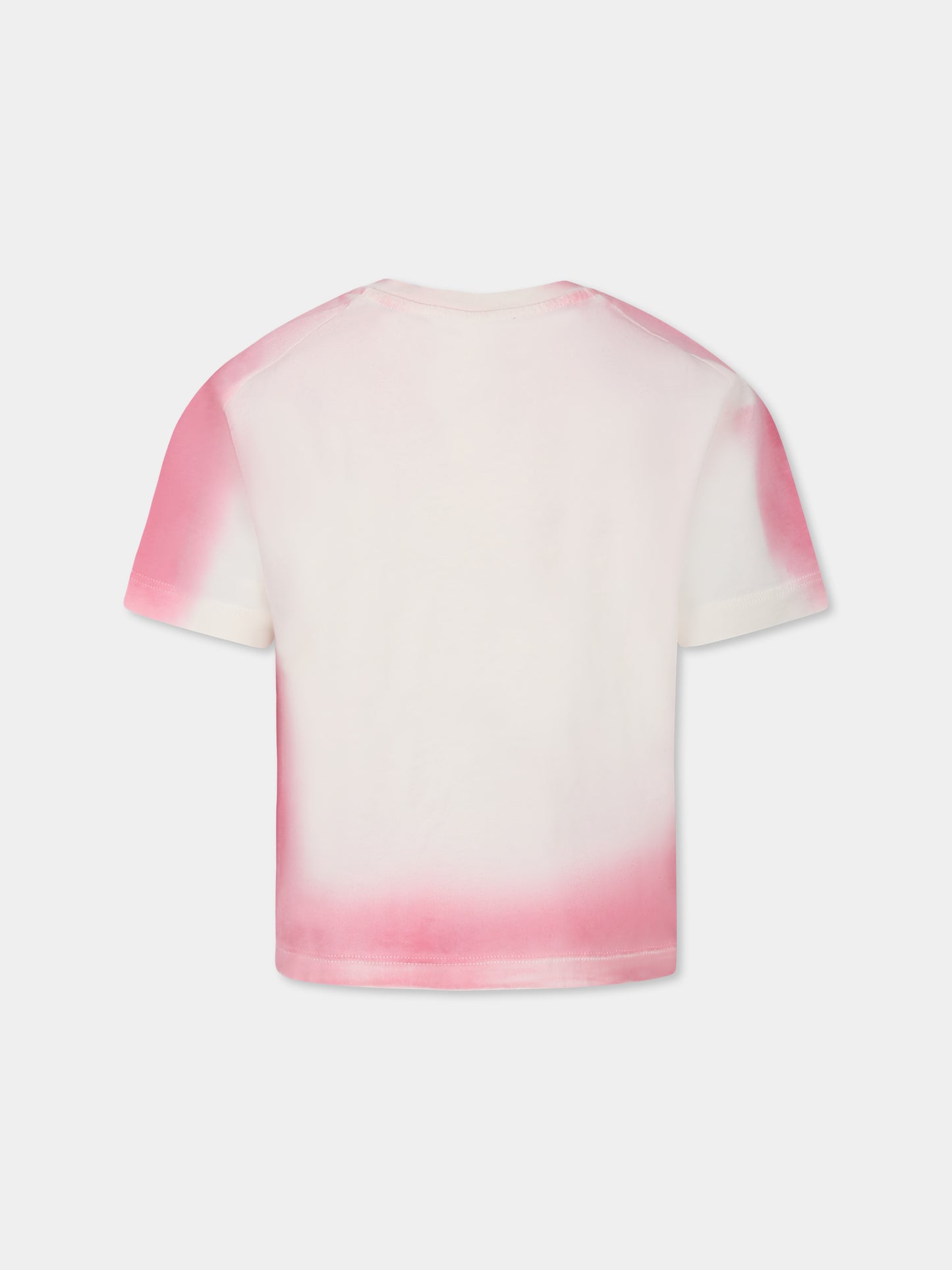 T-shirt rosa per bambina con logo,Msgm Kids,S5MSJGTH304 MS003