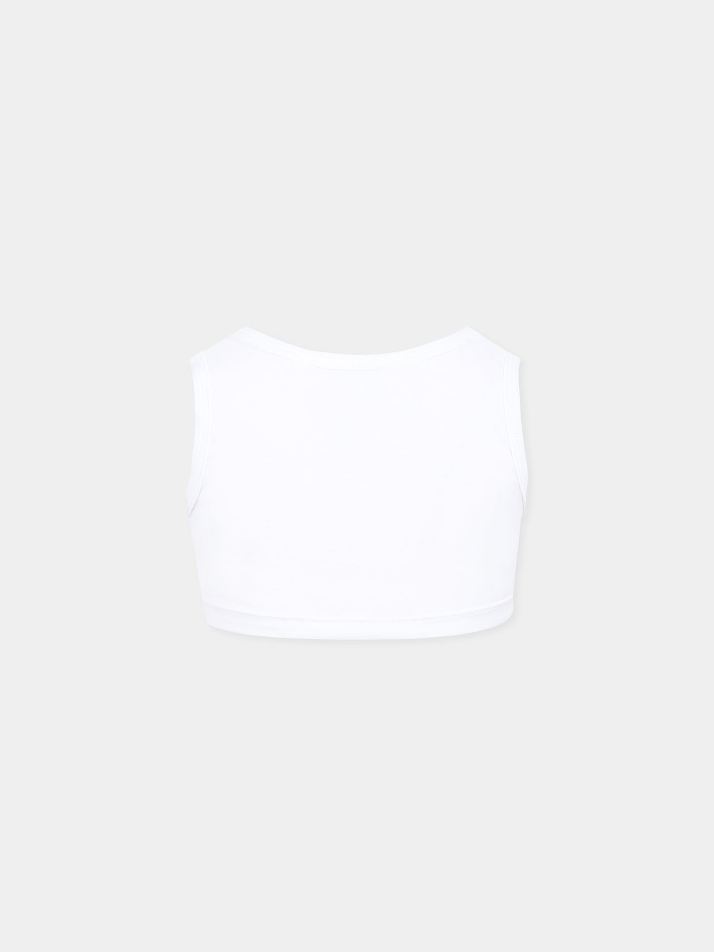 White tank top for girl with logo