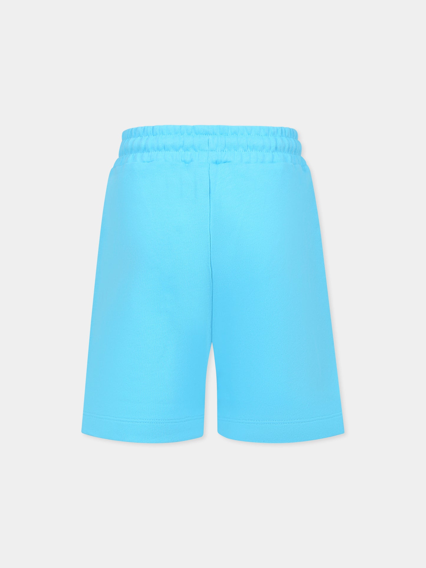 Shorts celesti per bambini con logo,Msgm Kids,S5MSJUBE071 MS005