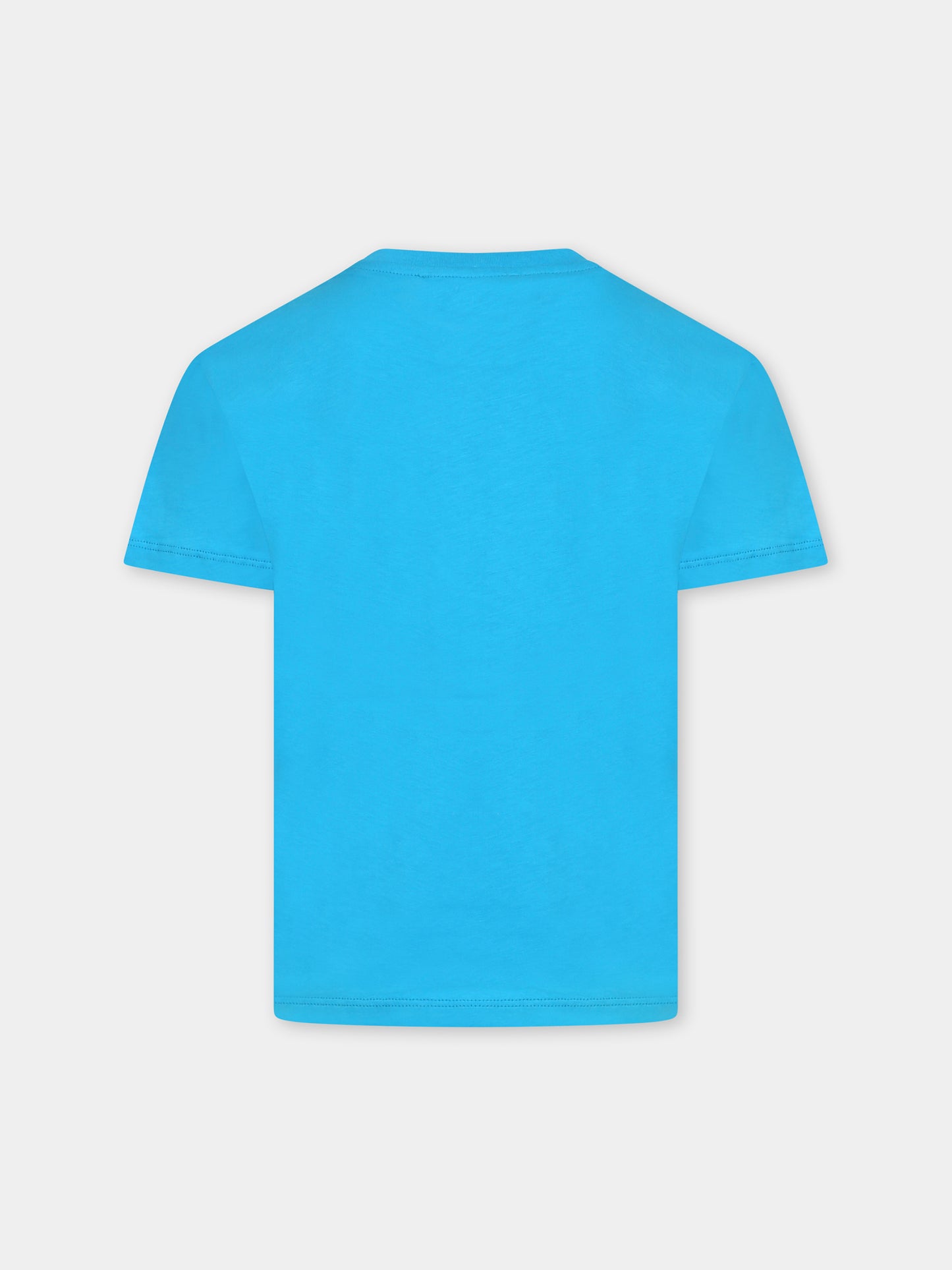 Light blue t-shirt for kids with logo