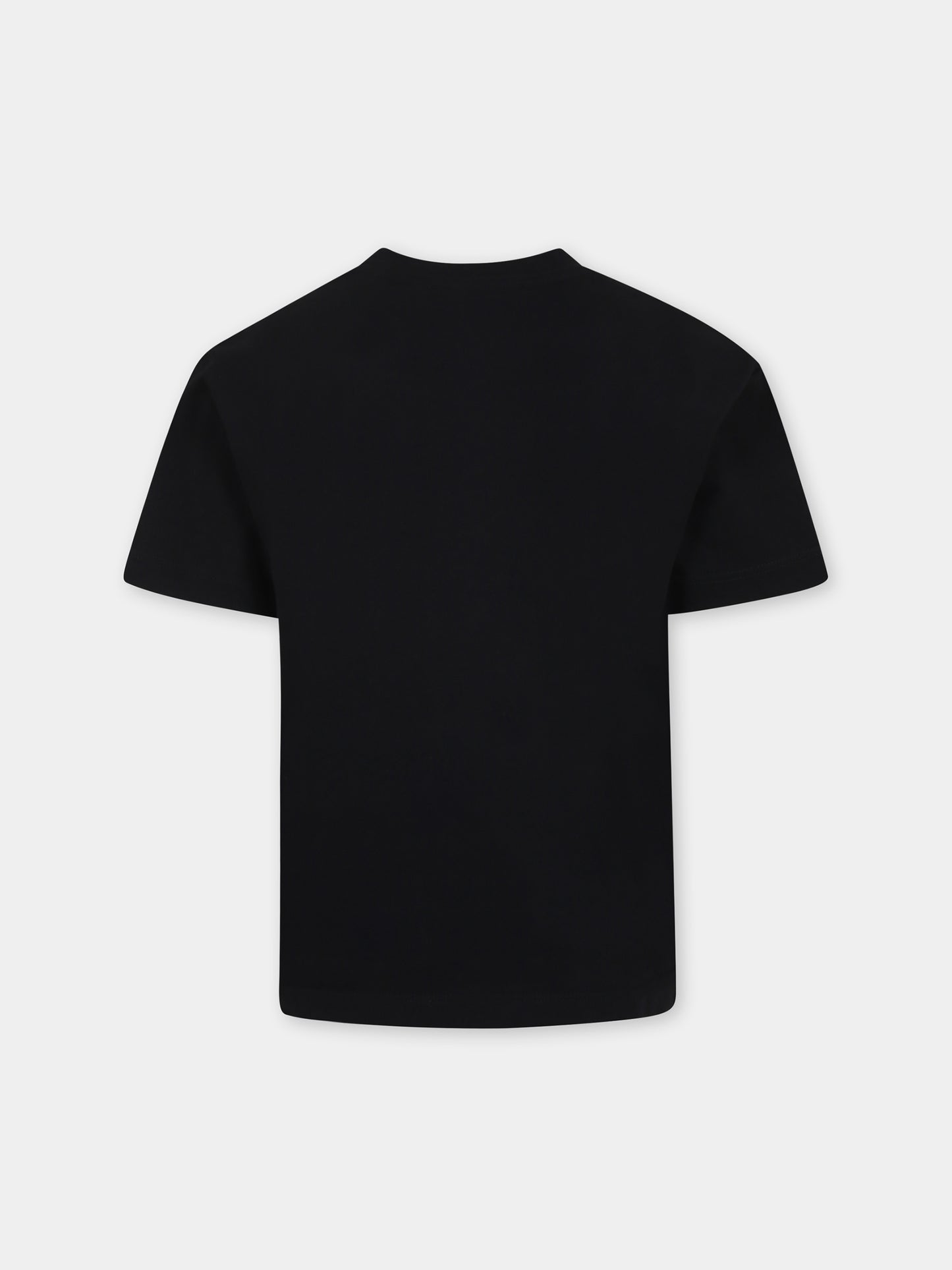 Black t-shirt for boy with logo