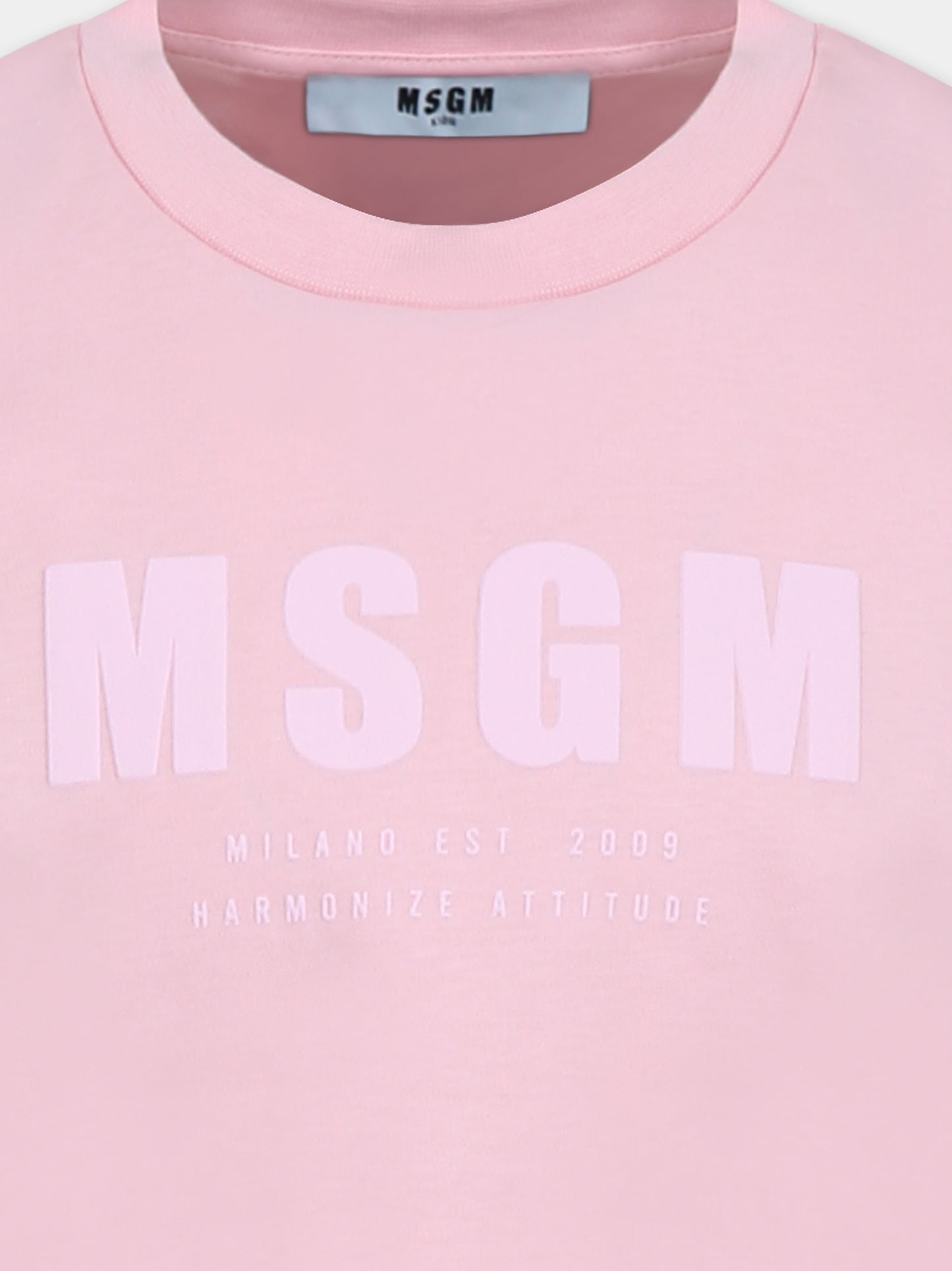 Pink t-shirt for girl with logo