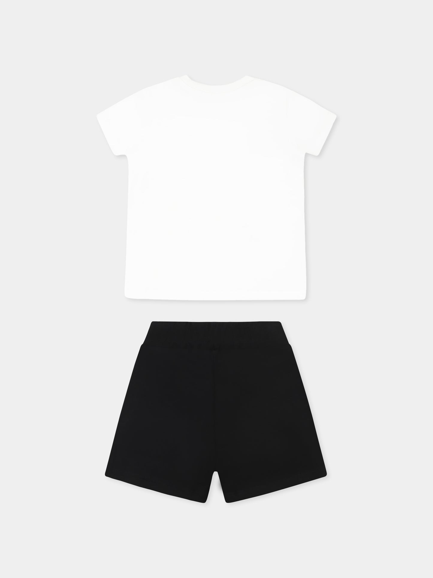 Completo nero per neonati con logo,Msgm Kids,S5MSUNTR315 001/01