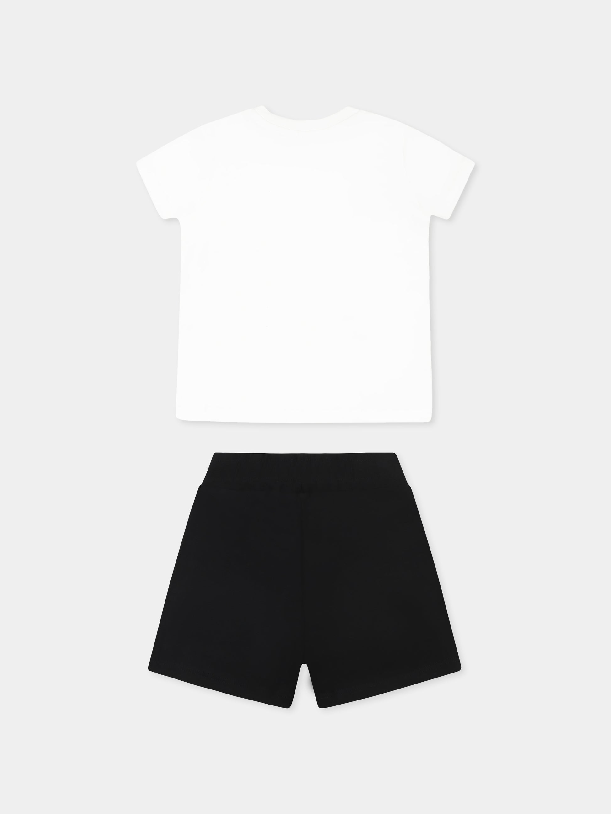 Completo nero per neonati con logo,Msgm Kids,S5MSUNTR315 001/01