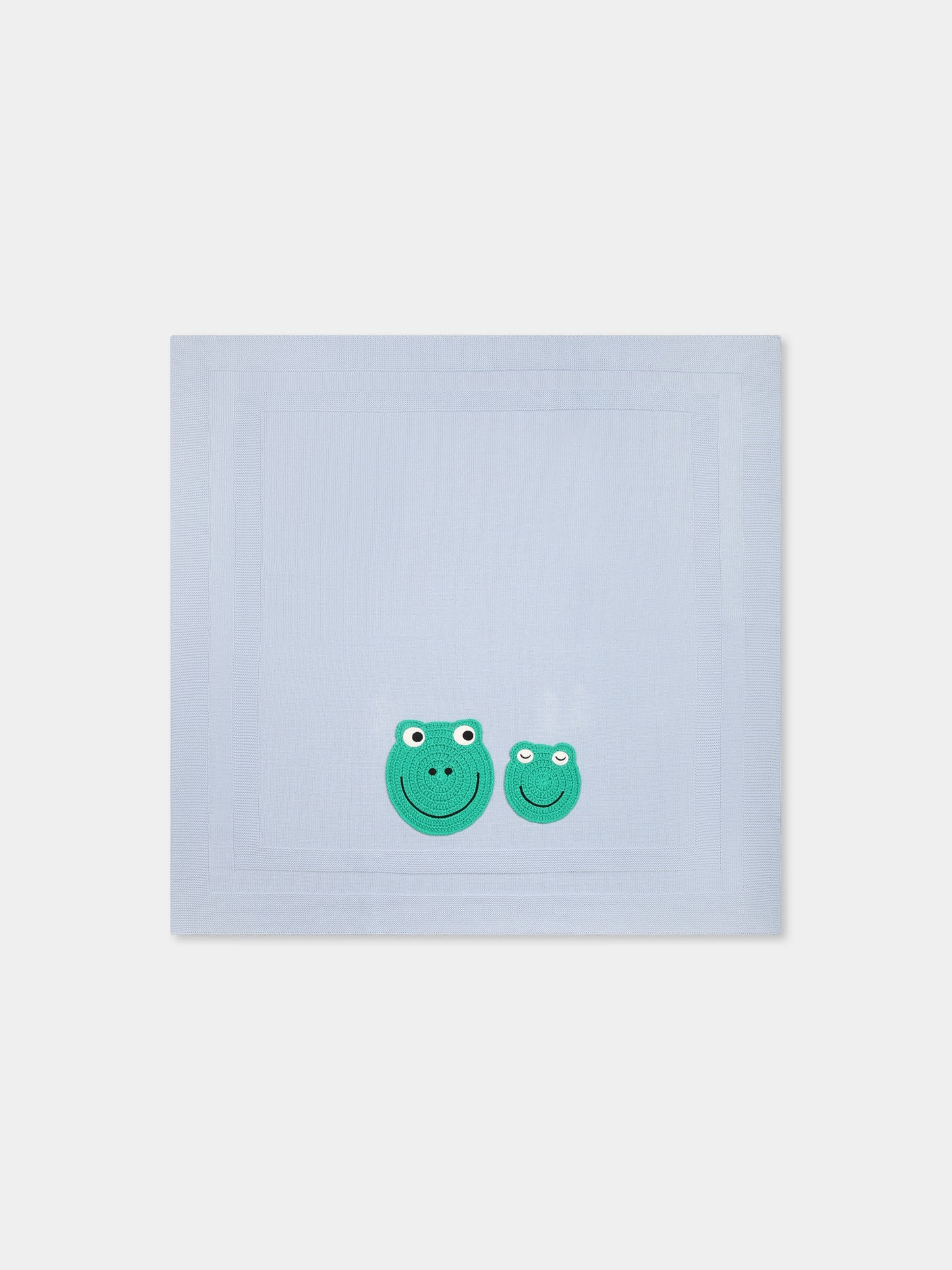 Coperta celeste per neonato con rane,Stella Mccartney Kids,TW0510 Z2423 600