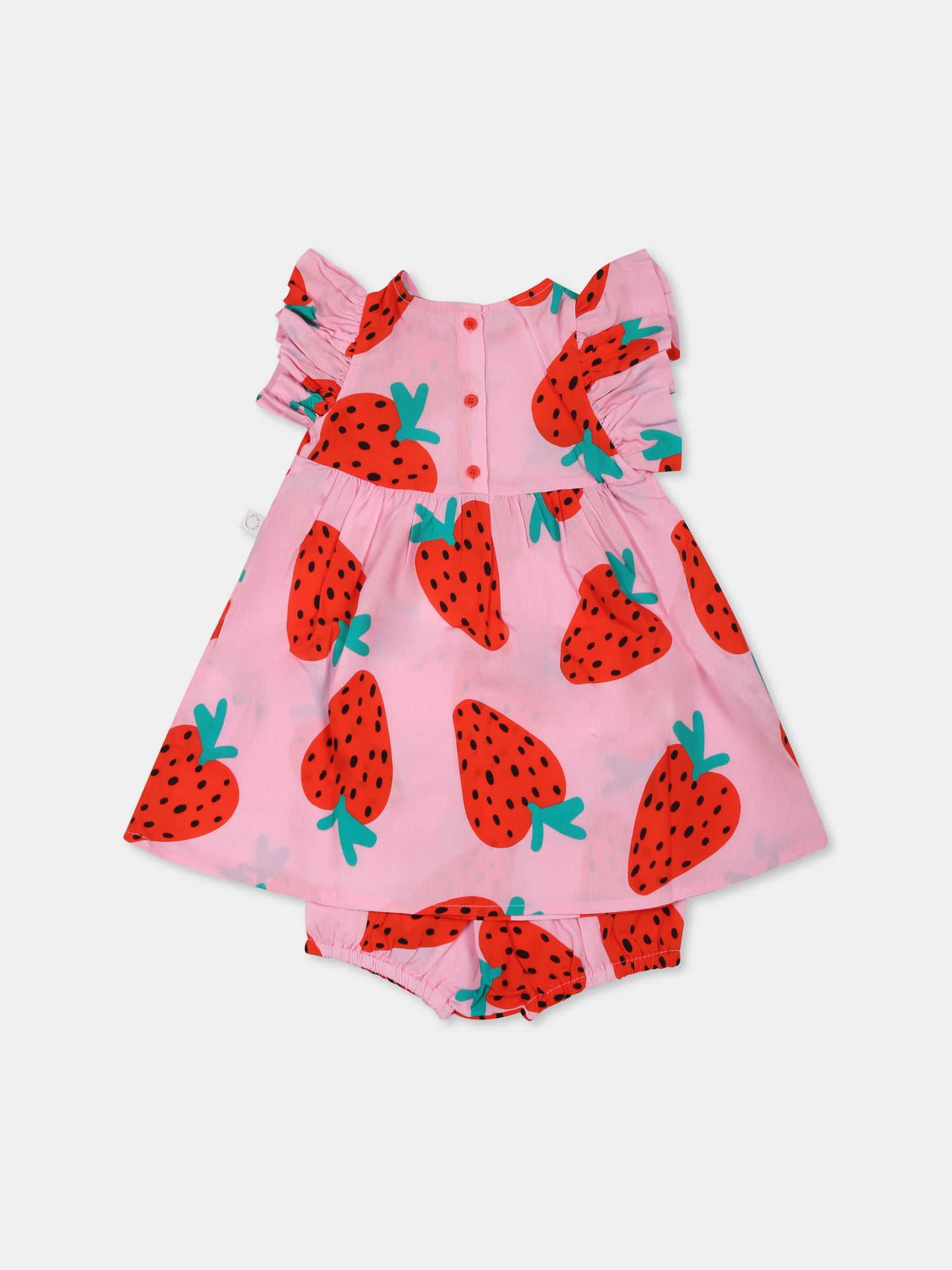 Vestito rosa per neonata con fragole,Stella Mccartney Kids,TW1062 Z2784 51CMC