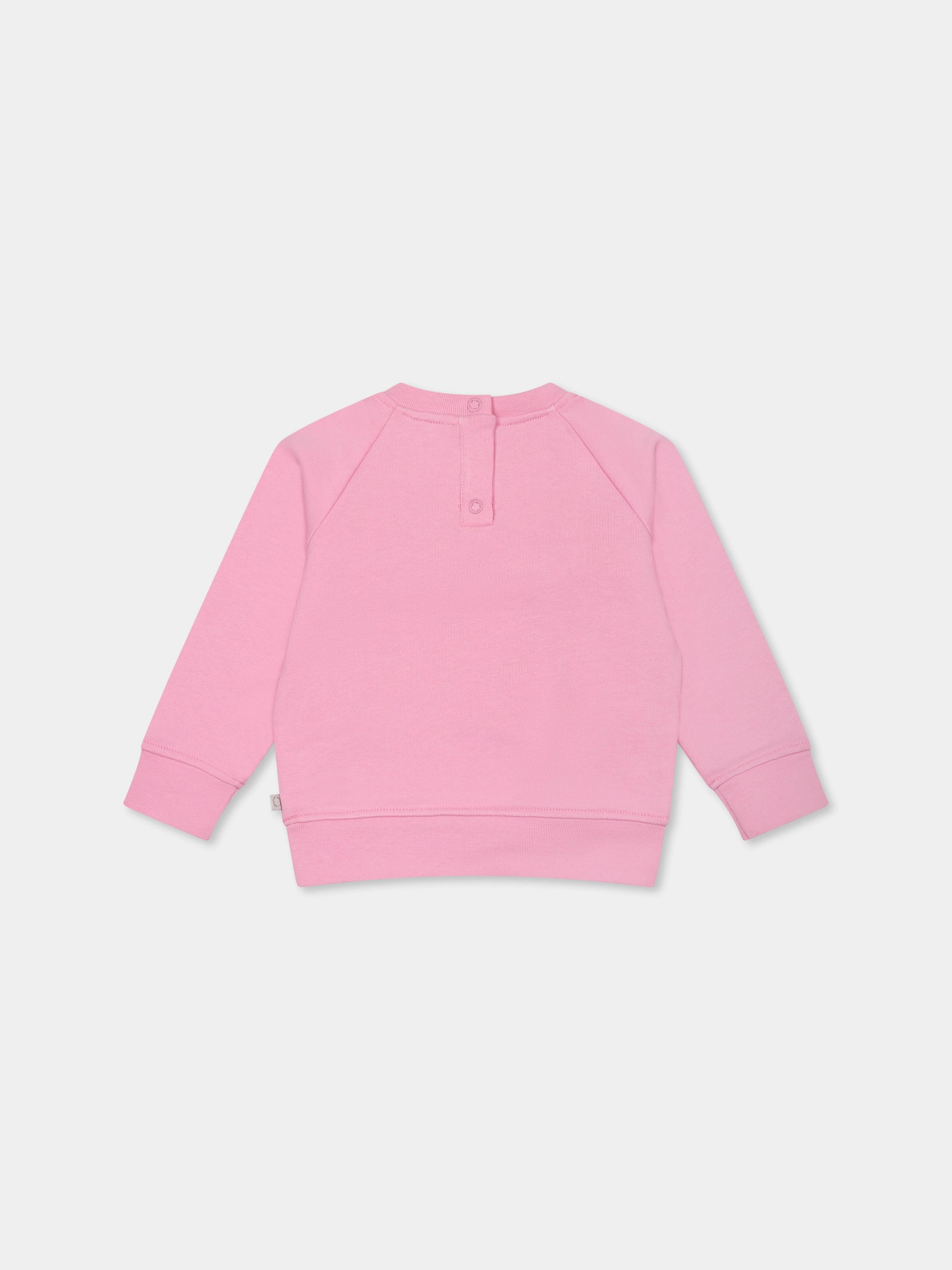 Felpa rosa per neonata con ciliegie,Stella Mccartney Kids,TW4040 Z0499 51C
