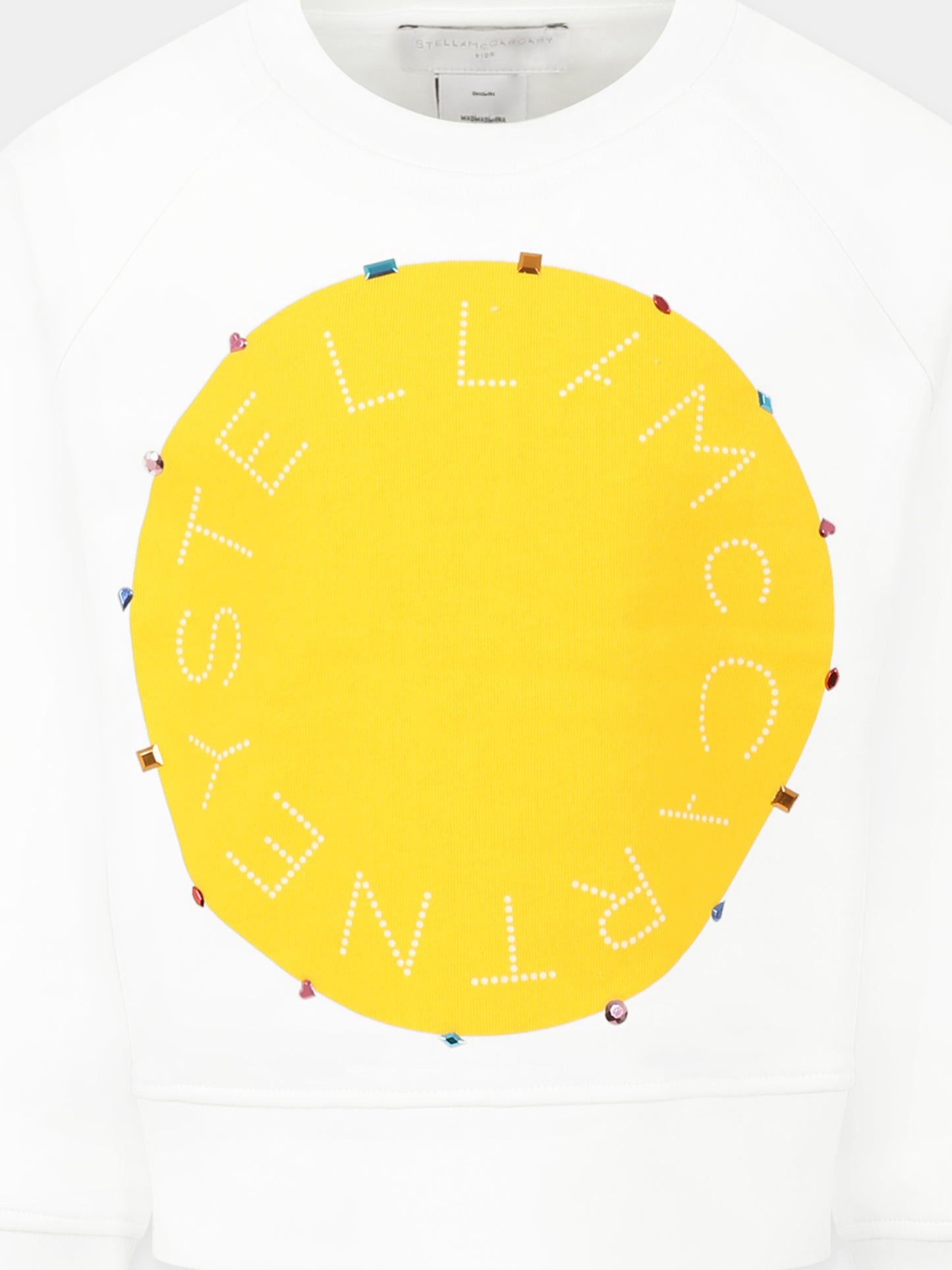 Felpa bianca per bambina con logo,Stella Mccartney Kids,TW4C90 Z0499 101