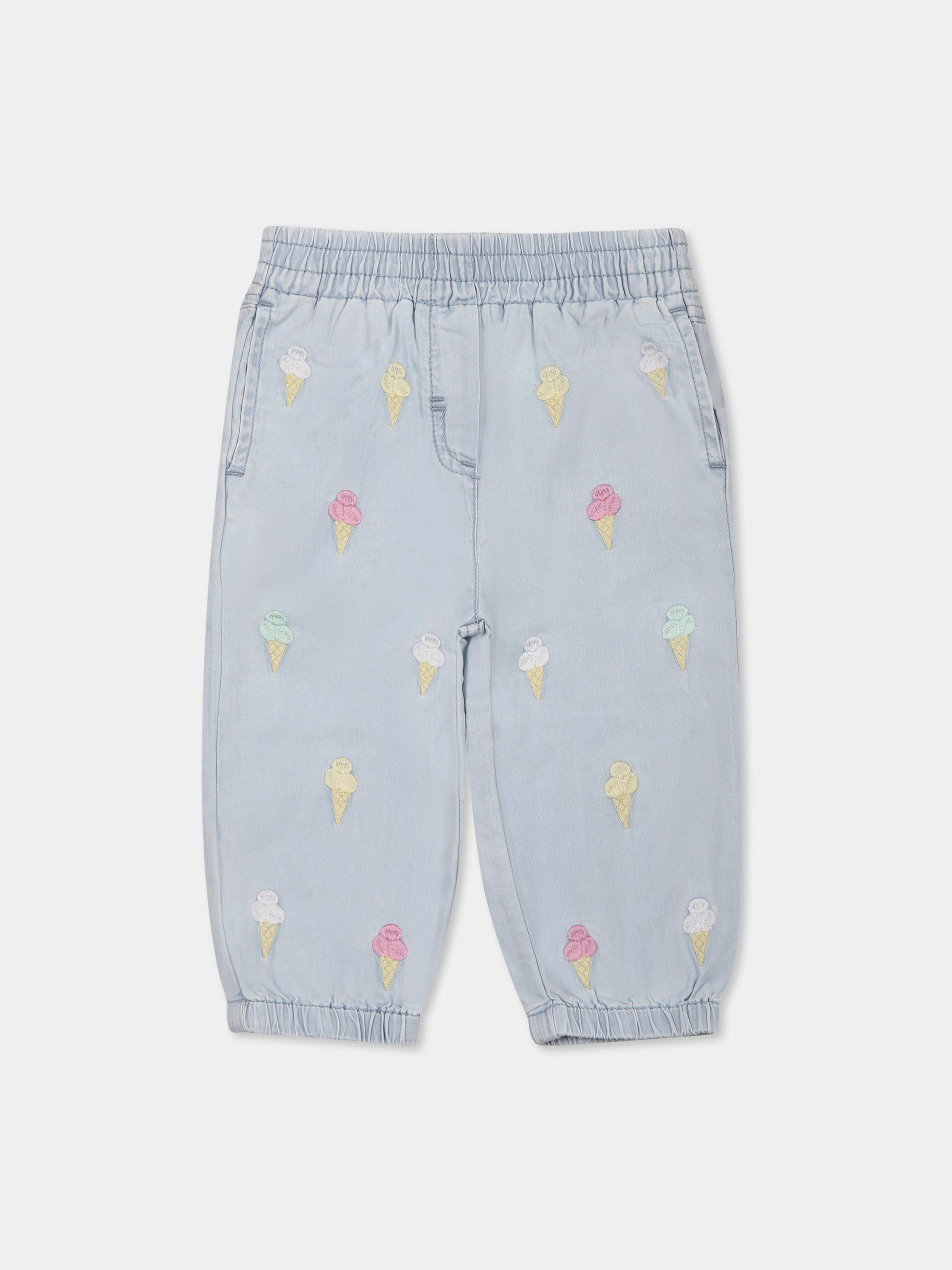 Jeans denim per neonata con gelati all over,Stella Mccartney Kids,TW6150 Z2767 600EM