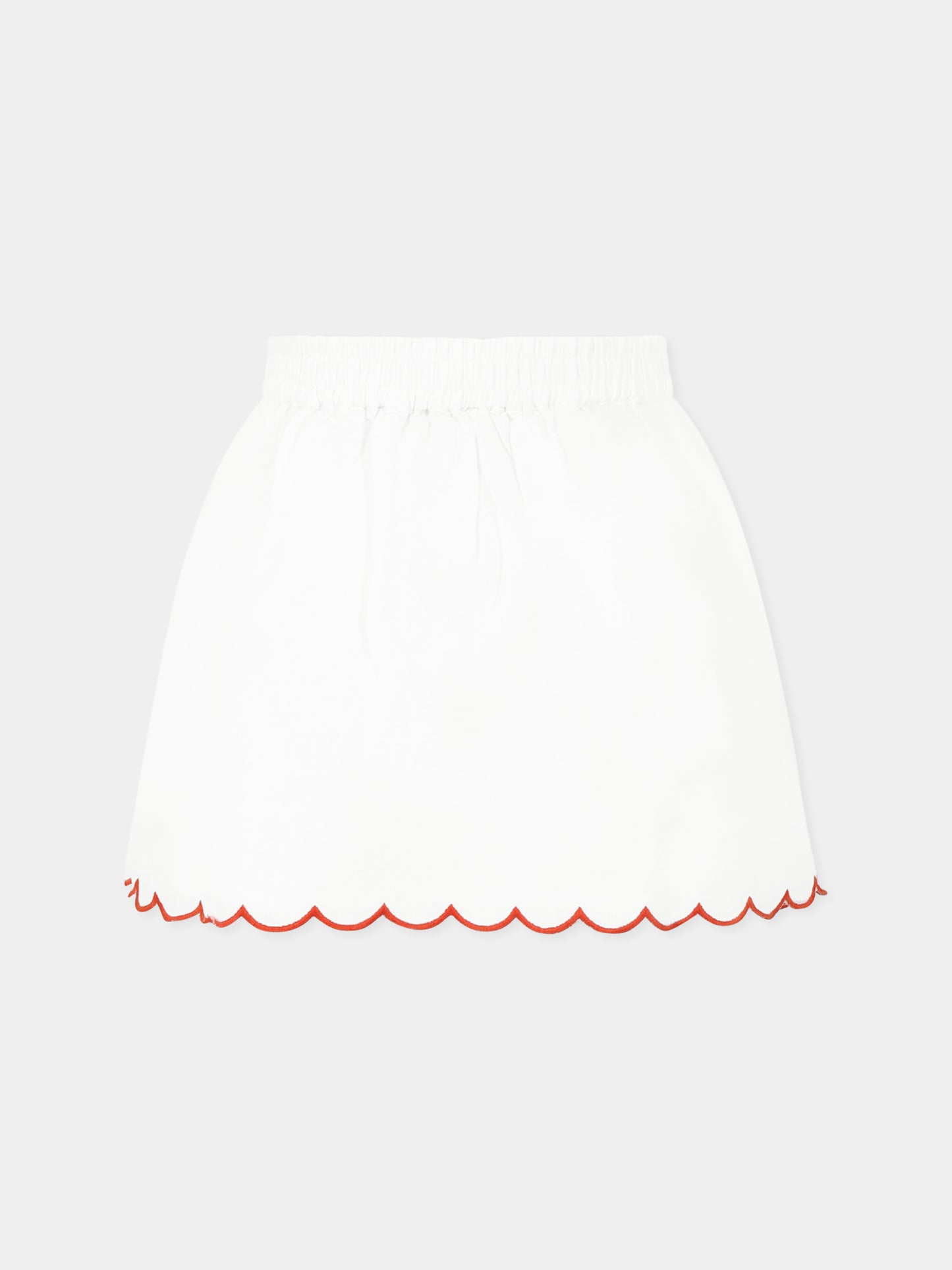 Gonna bianca per bambina con fragole,Stella Mccartney Kids,TW7A41 Z0138 101