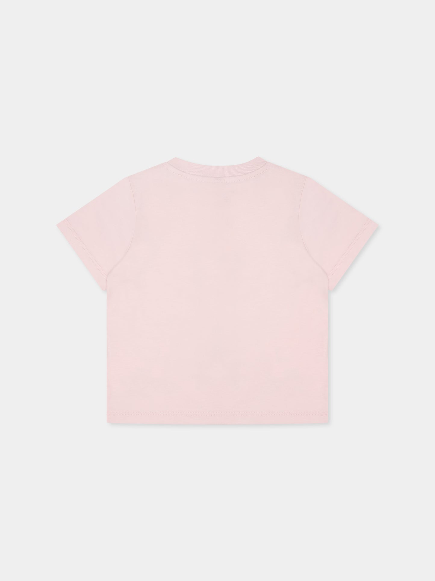 T-shirt rosa per neonata con gelato,Stella Mccartney Kids,TW8171 Z0434 545