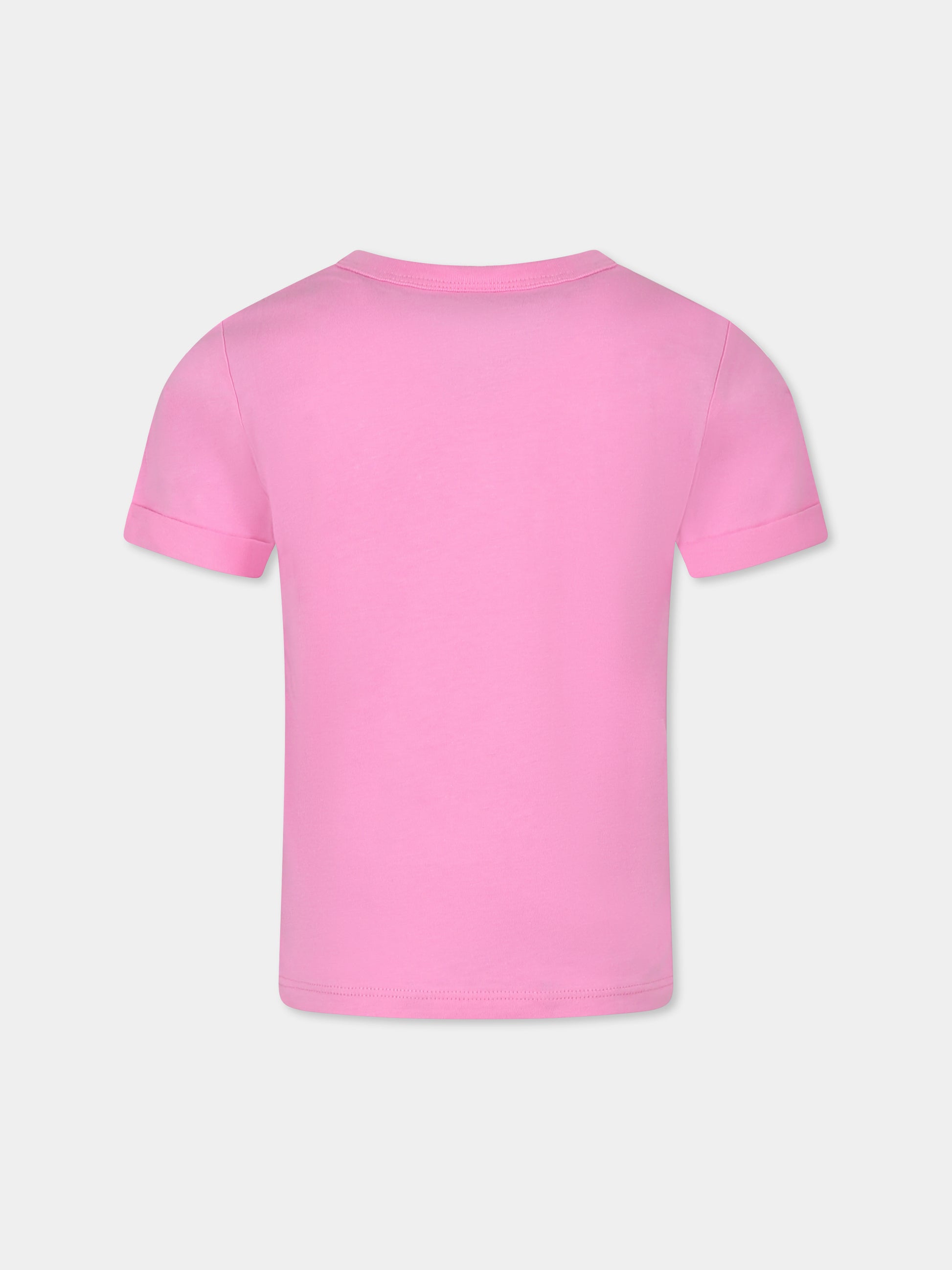 T-shirt rosa per bambina con ciliegie,Stella Mccartney Kids,TW8A81 Z0434 552