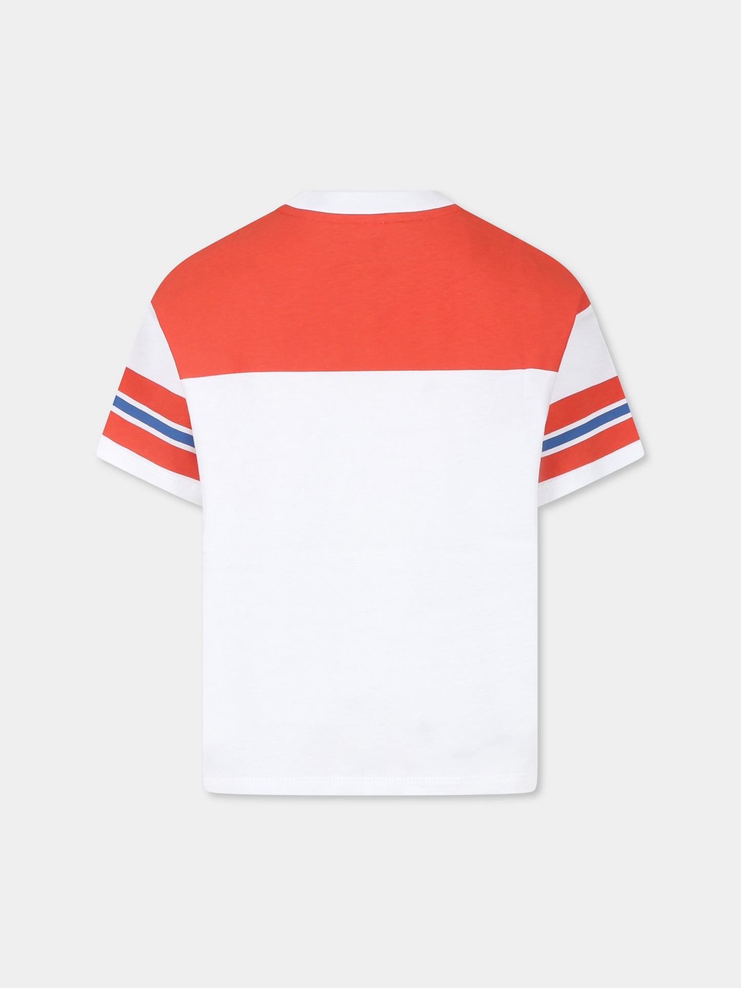 White t-shirt for boy with logo