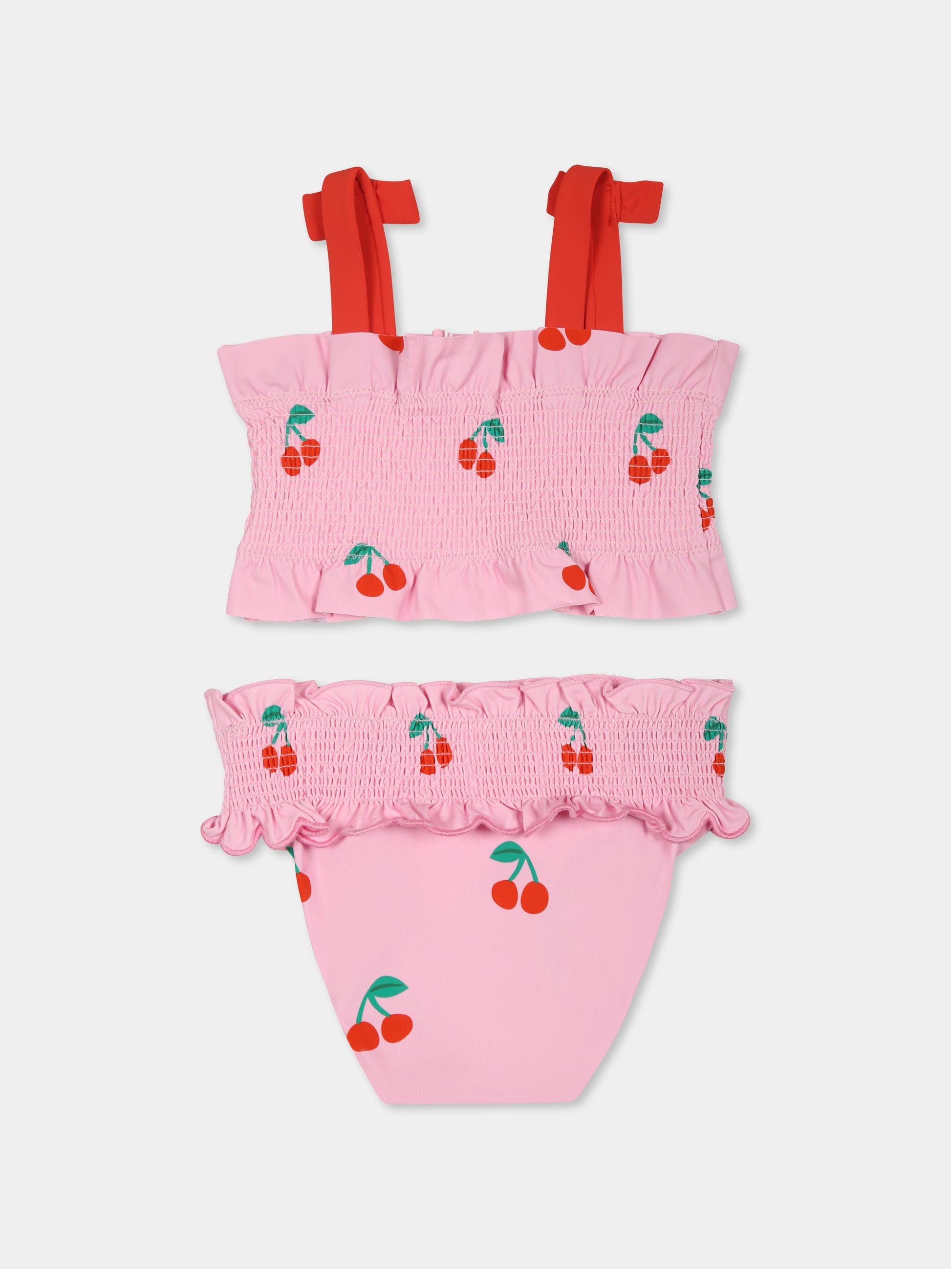 Bikini rosa per bambian con fragole,Stella Mccartney Kids,TWC009 Z2712 51CMC
