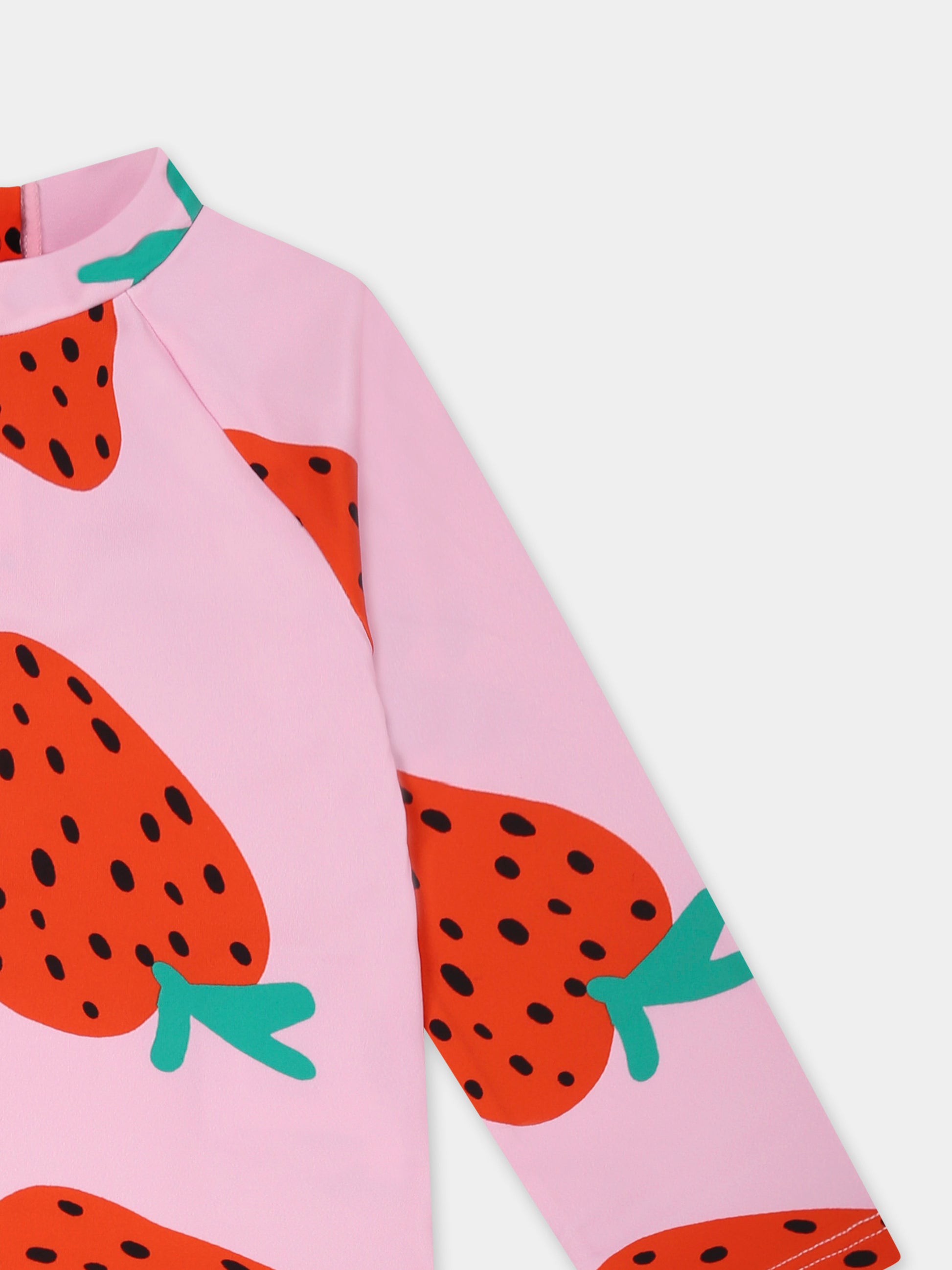 Bikini rosa per neonata con fragole,Stella Mccartney Kids,TWC045 Z2779 51CMC