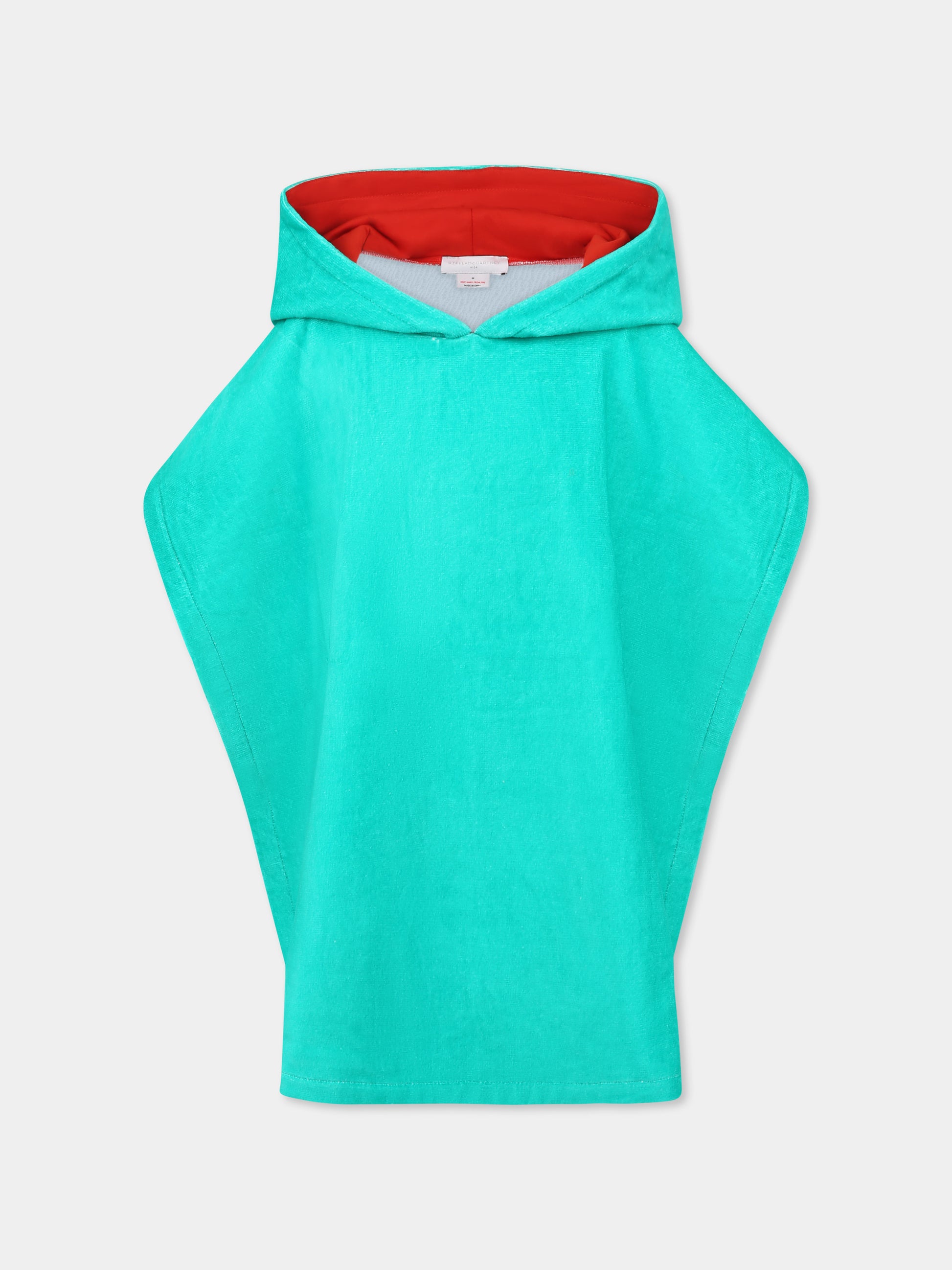 Accappatoio verde per bambino con rana,Stella Mccartney Kids,TWCP70 Z0163 752