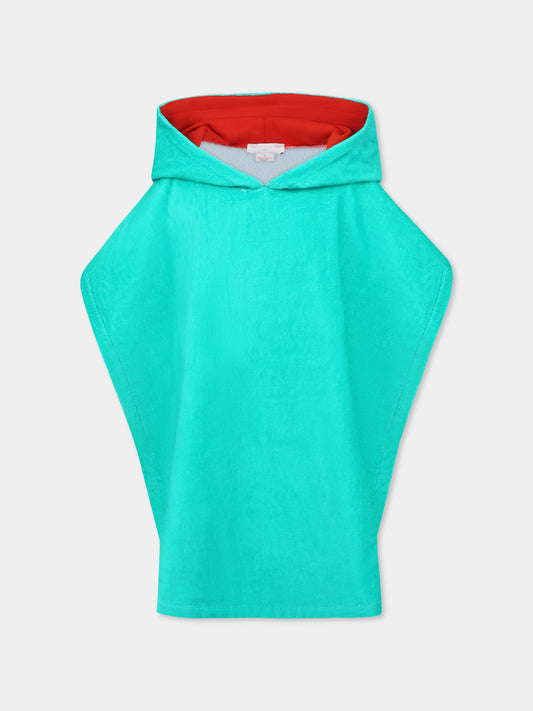 Accappatoio verde per bambino con rana,Stella Mccartney Kids,TWCP70 Z0163 752