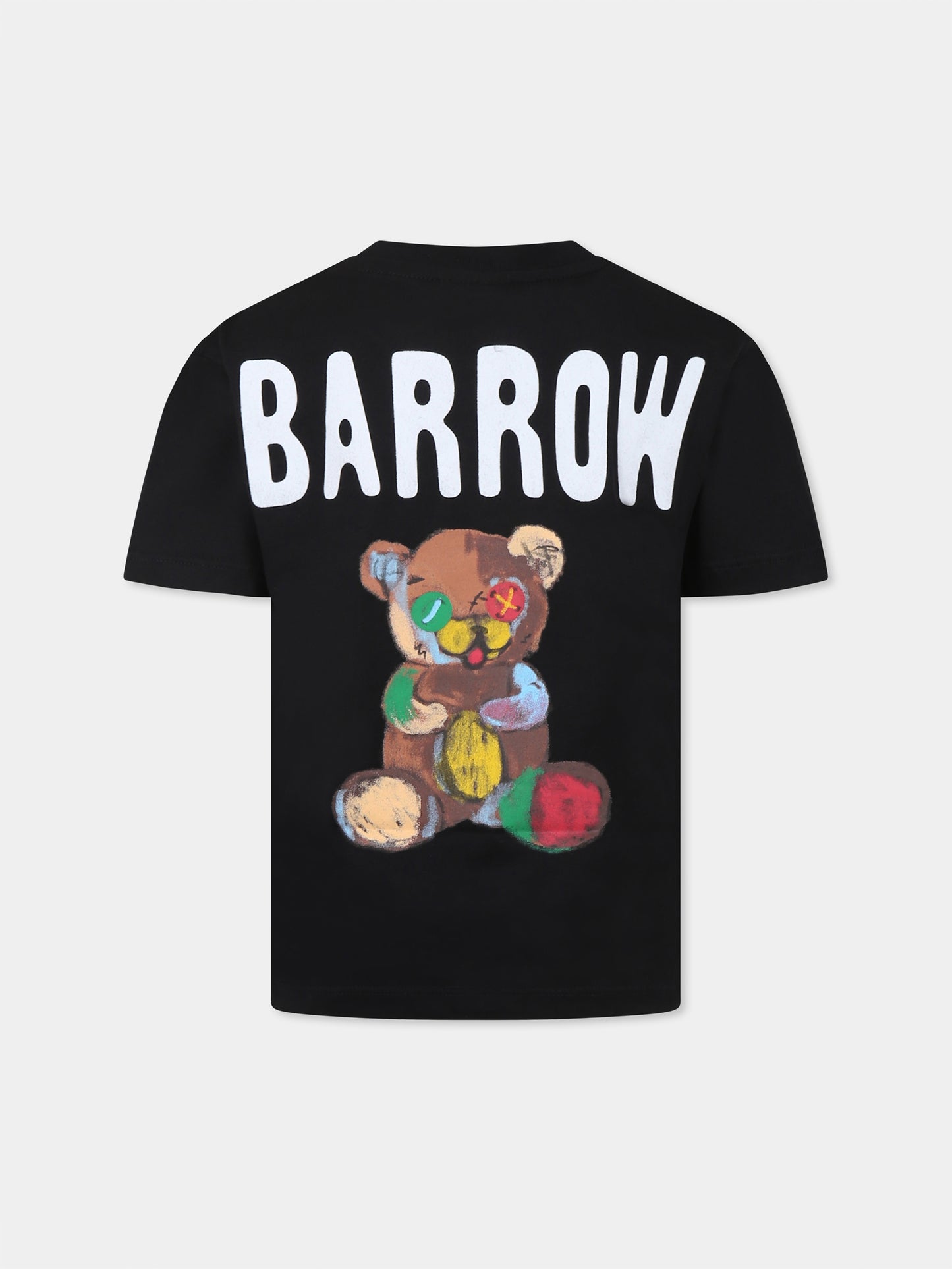 Black t-shirt for kids with smiley and Bear