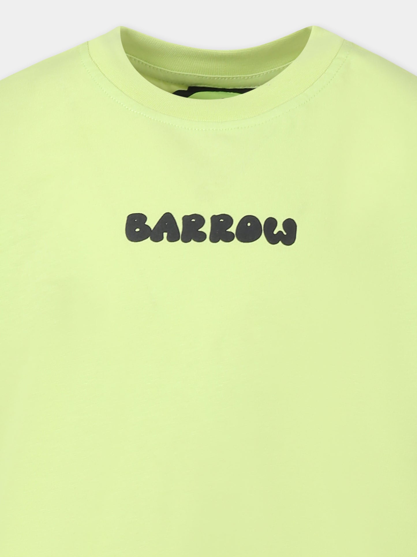 T-shirt verde per bambini con logo e stampa Bear,Barrow,S5BKJUTH029 086