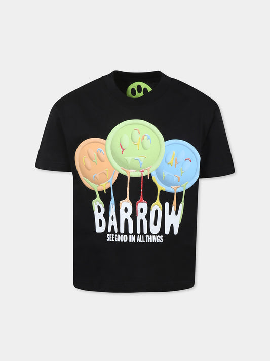 Black t-shirt for kids with logo