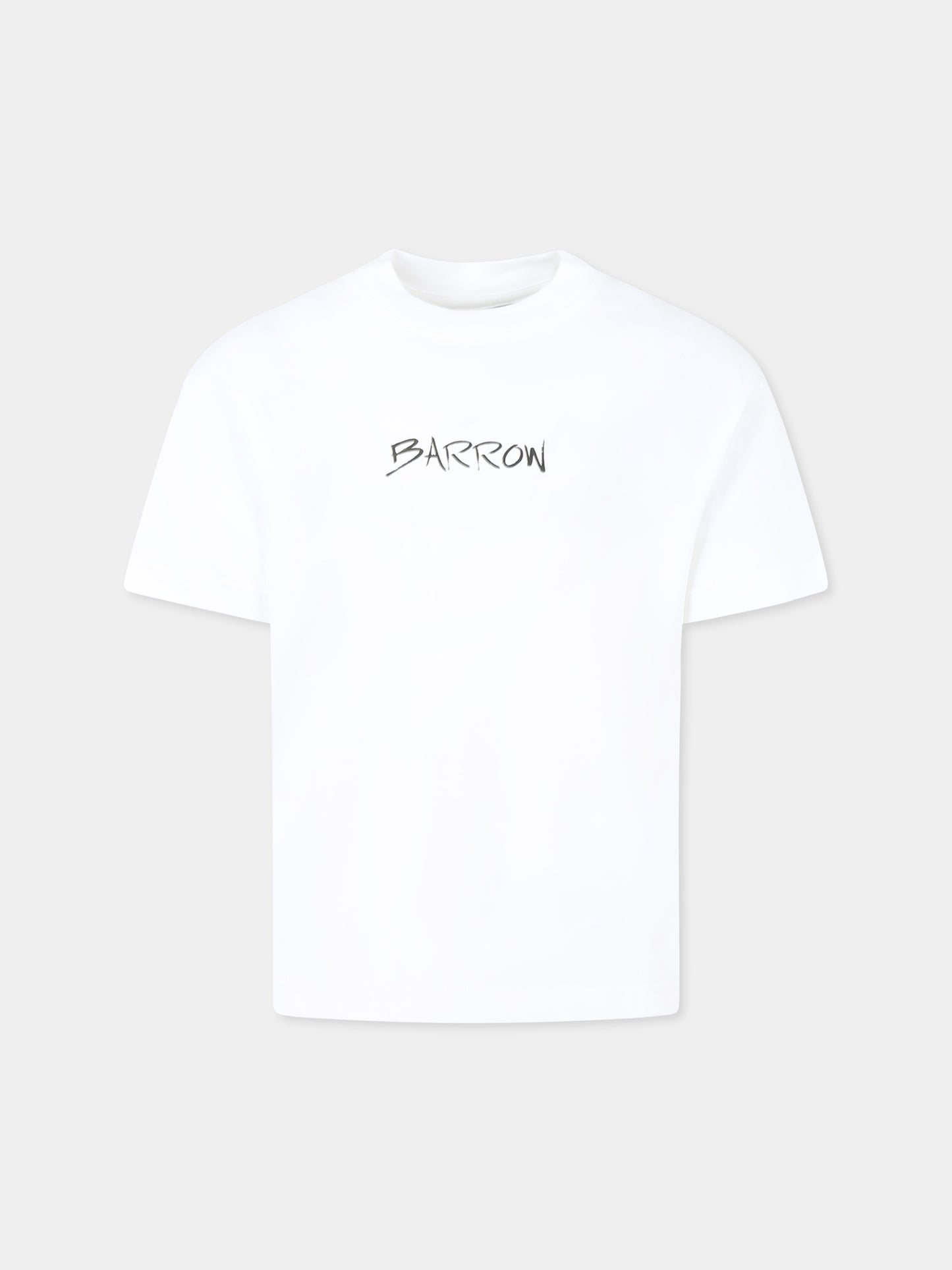 White t-shirt for kids with logo