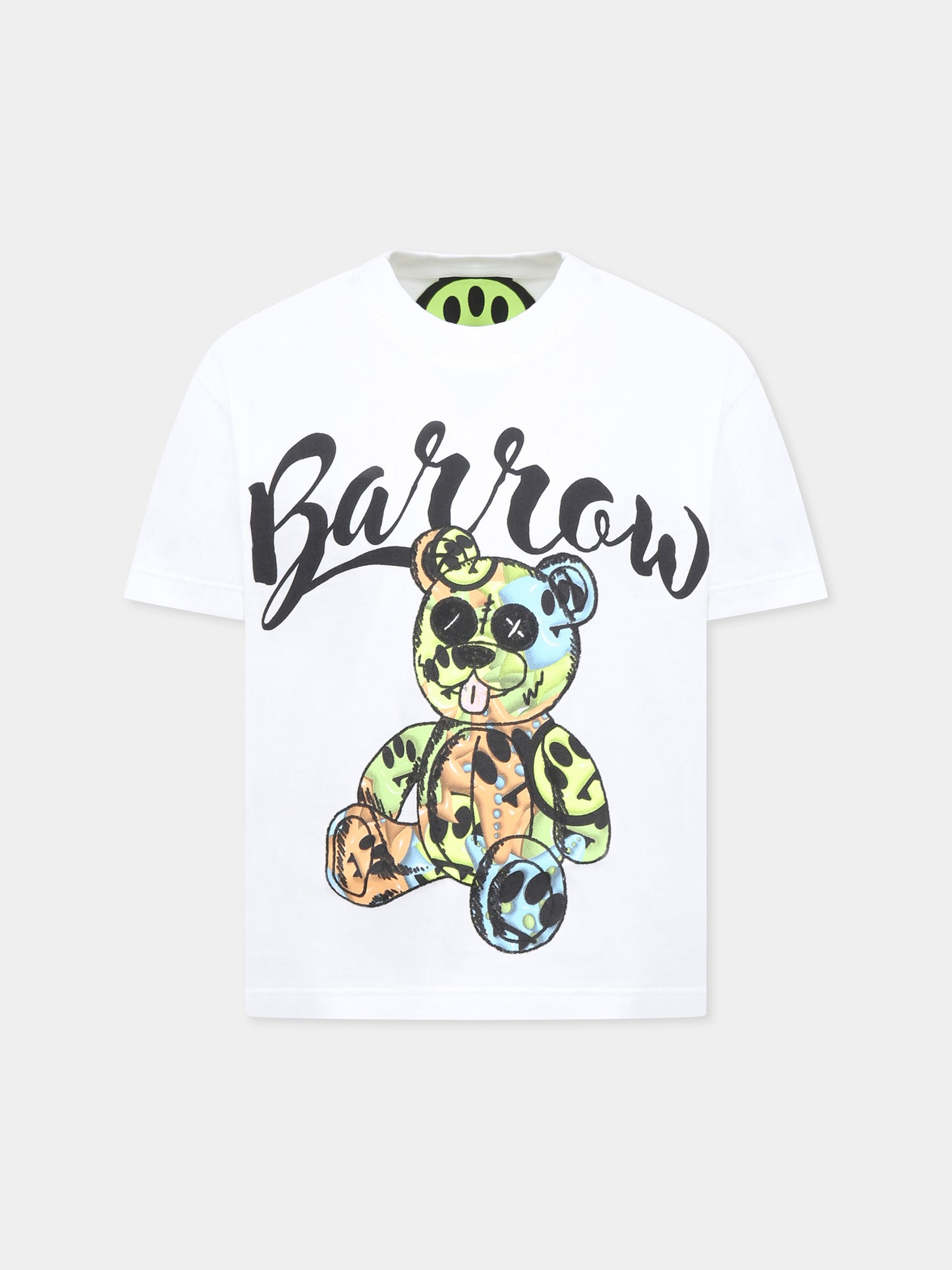 White t-shirt for kids with Bear print