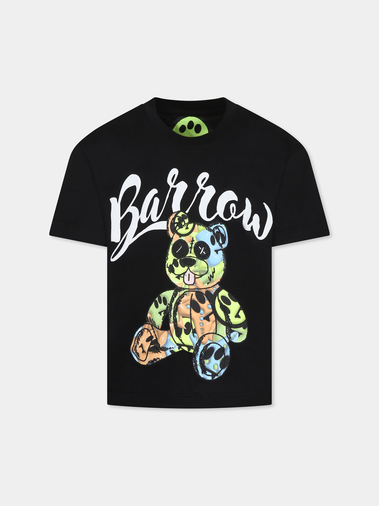 Black t-shirt for kids with Bear print