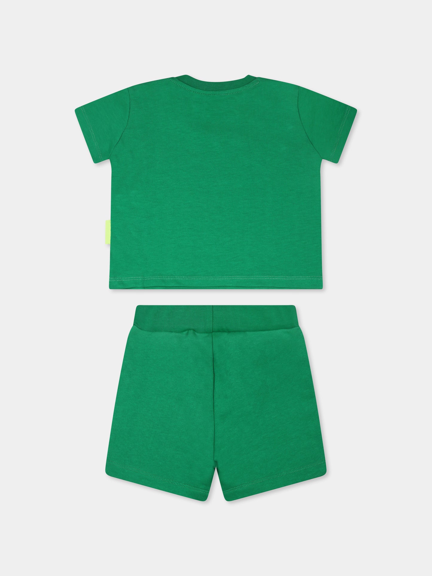 Completo verde per neonati con logo e smile,Barrow,S5BKUNTR159 BW012