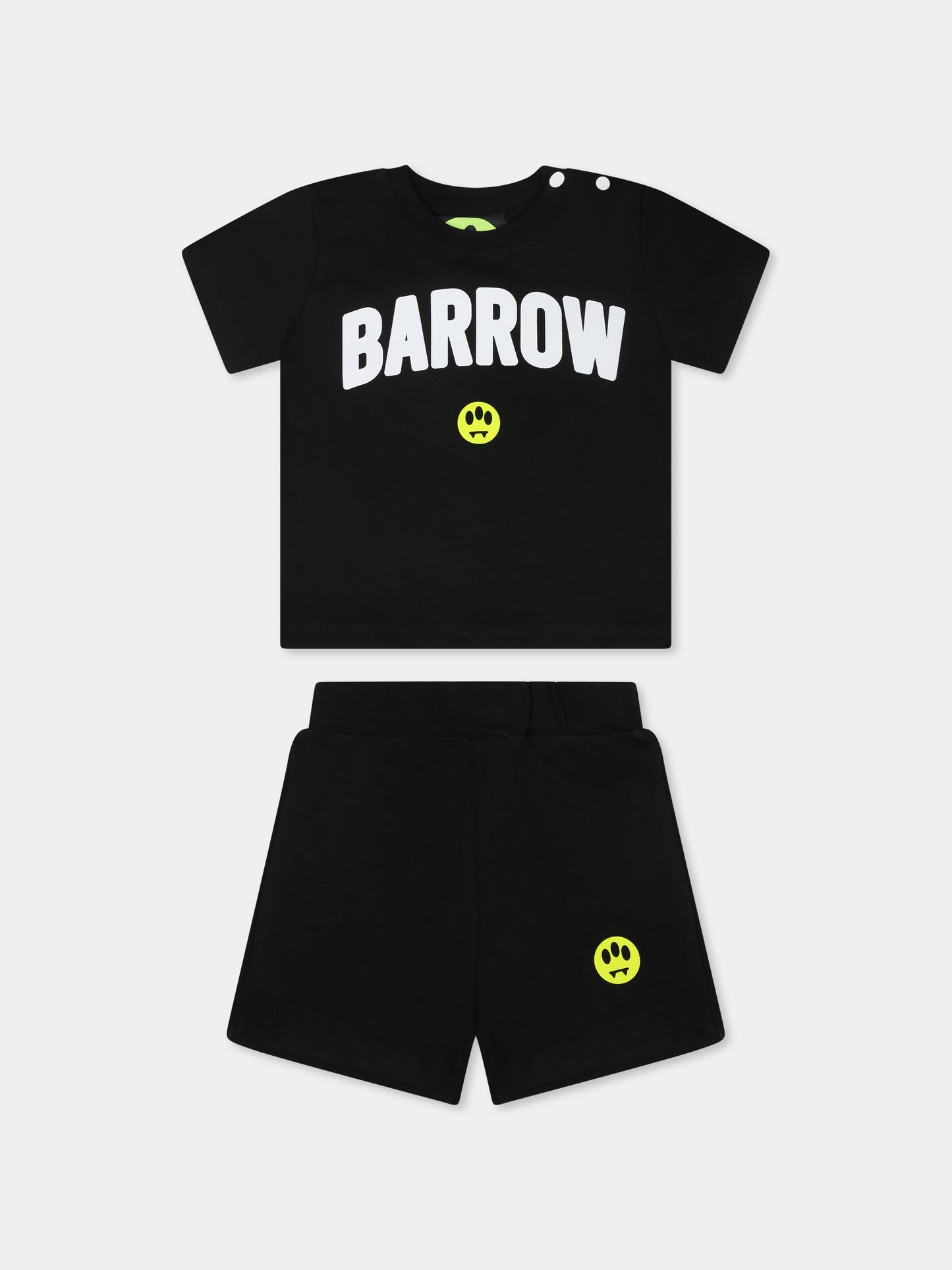 Completo nero per neonati con logo e smile,Barrow,S5BKUNTR159 110