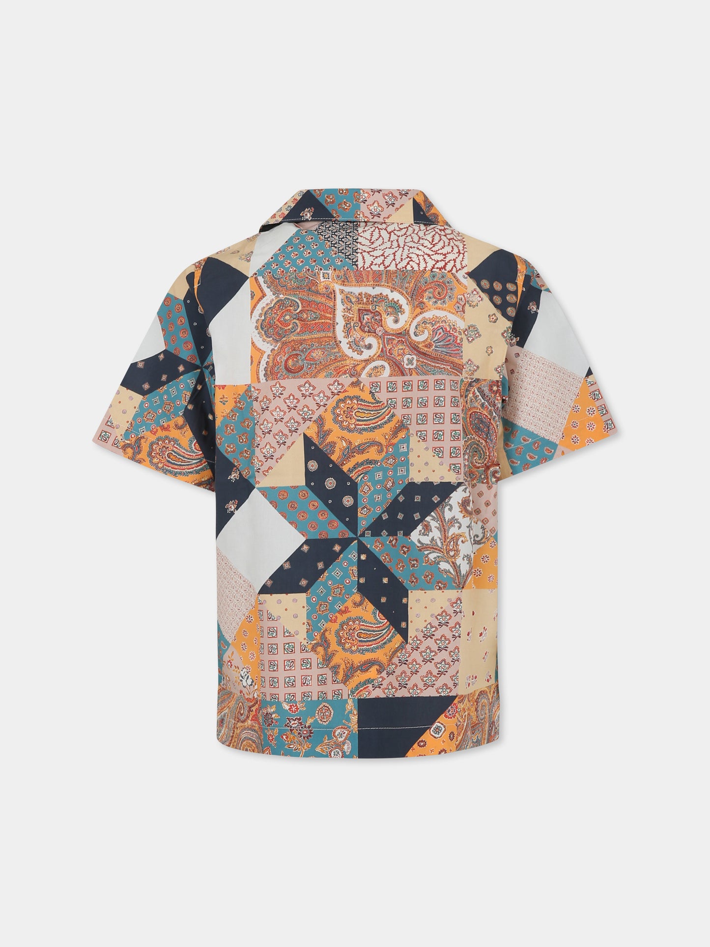 Camicia multicolor per bambino con stampa paisley,Etro,GW5P21 P0475 432MC