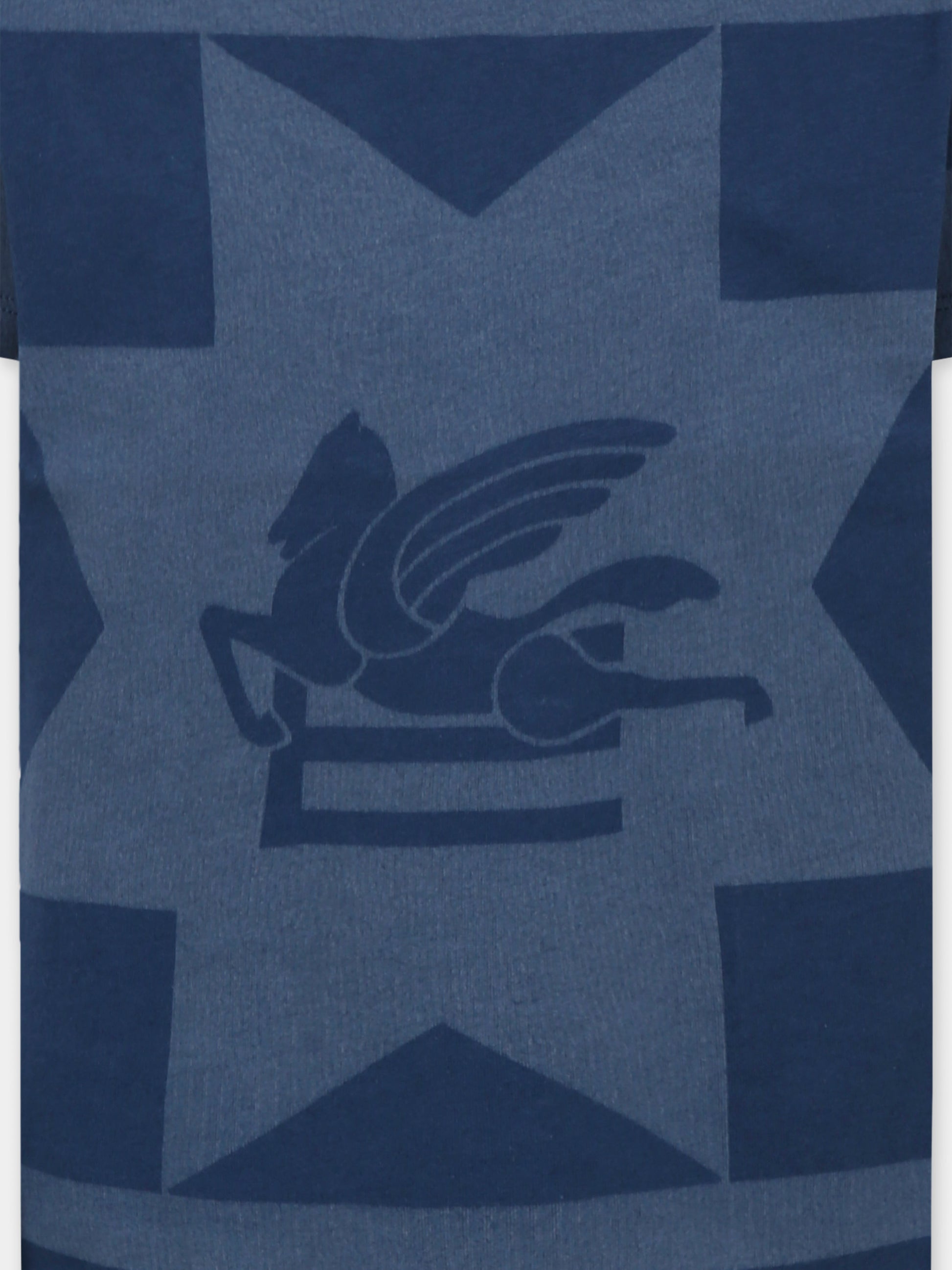 T-shirt blu per bambino con Pegaso,Etro,GW8P11 Z2081 669