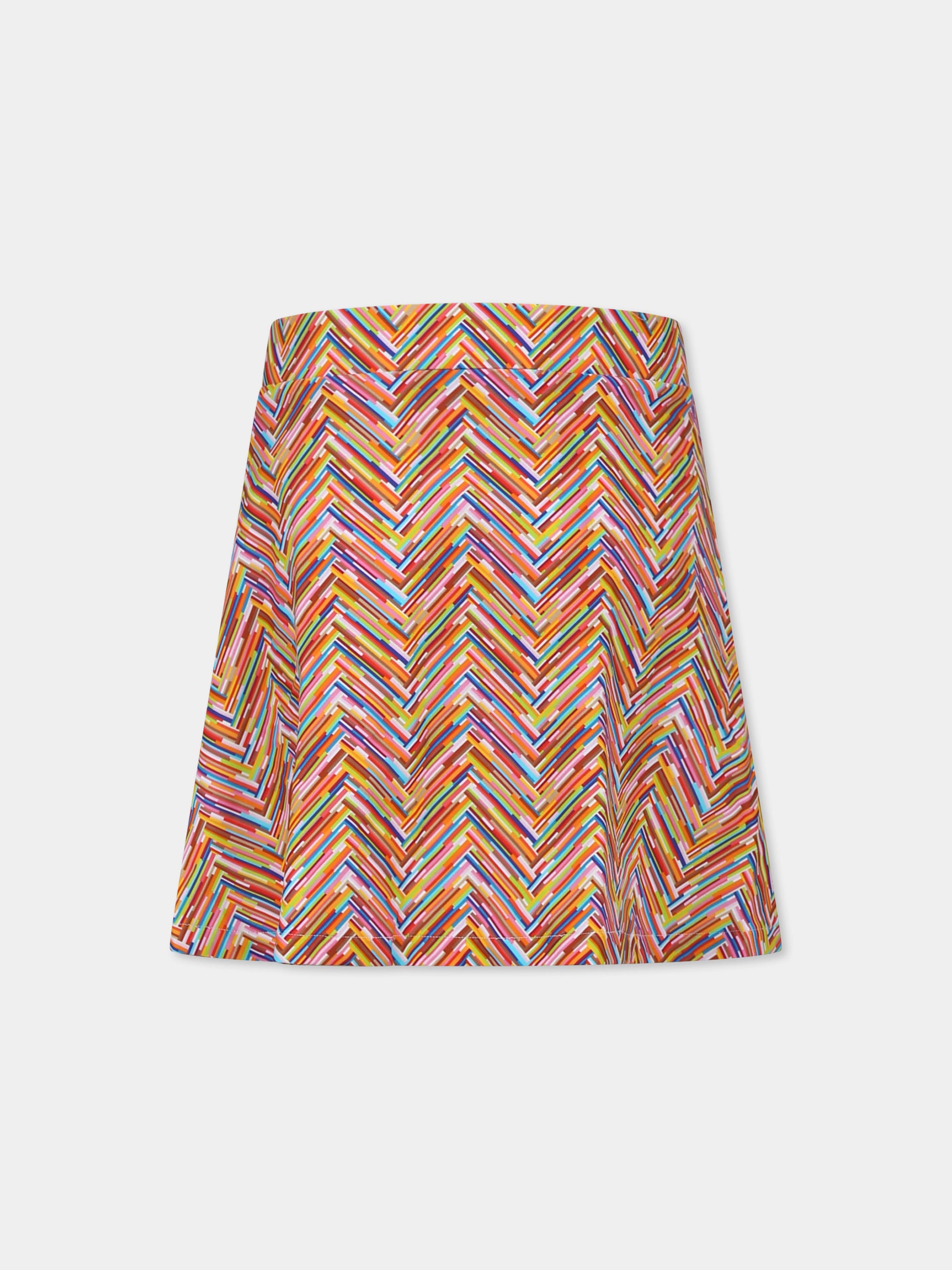 Copricostume multicolor per bambina con motivo chevron,Missoni,MWCA89 Z2889 999