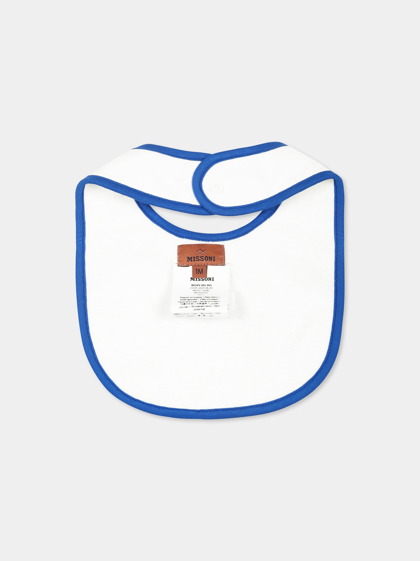 Set tutina bianco per neonato con logo,Missoni,MWB500 Z0082 100