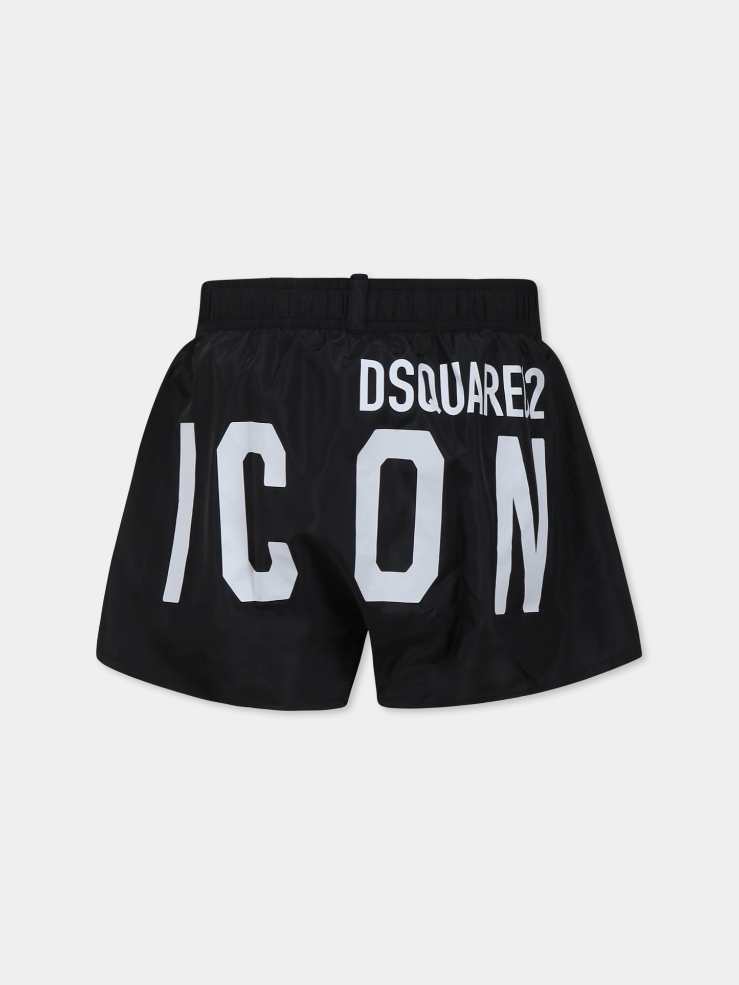 Boxer mare nero per bambino con logo Icon,Dsquared2,DQ1708 D0A9E D2M95M DQ900