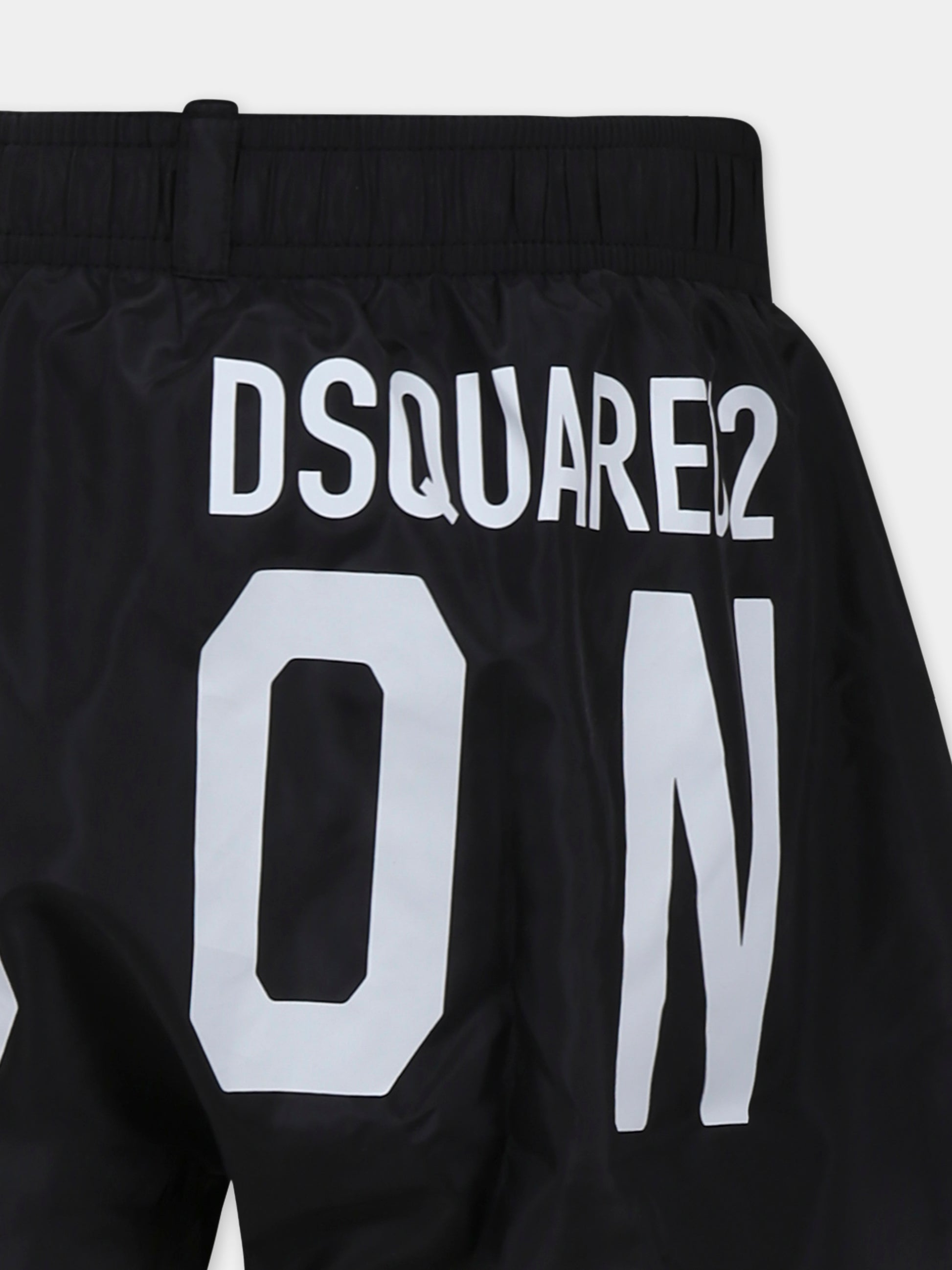 Boxer mare nero per bambino con logo Icon,Dsquared2,DQ1708 D0A9E D2M95M DQ900
