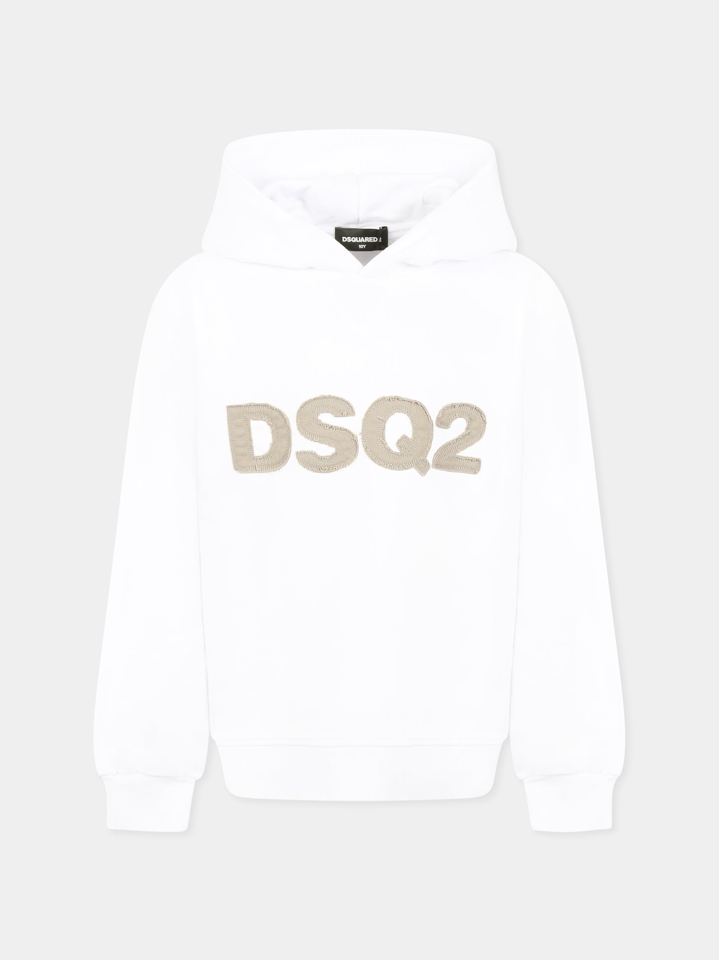 White sweatshirt for boy with logo