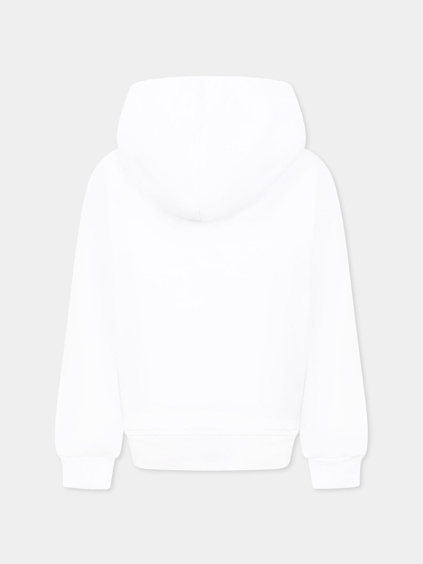 White sweatshirt for boy with logo