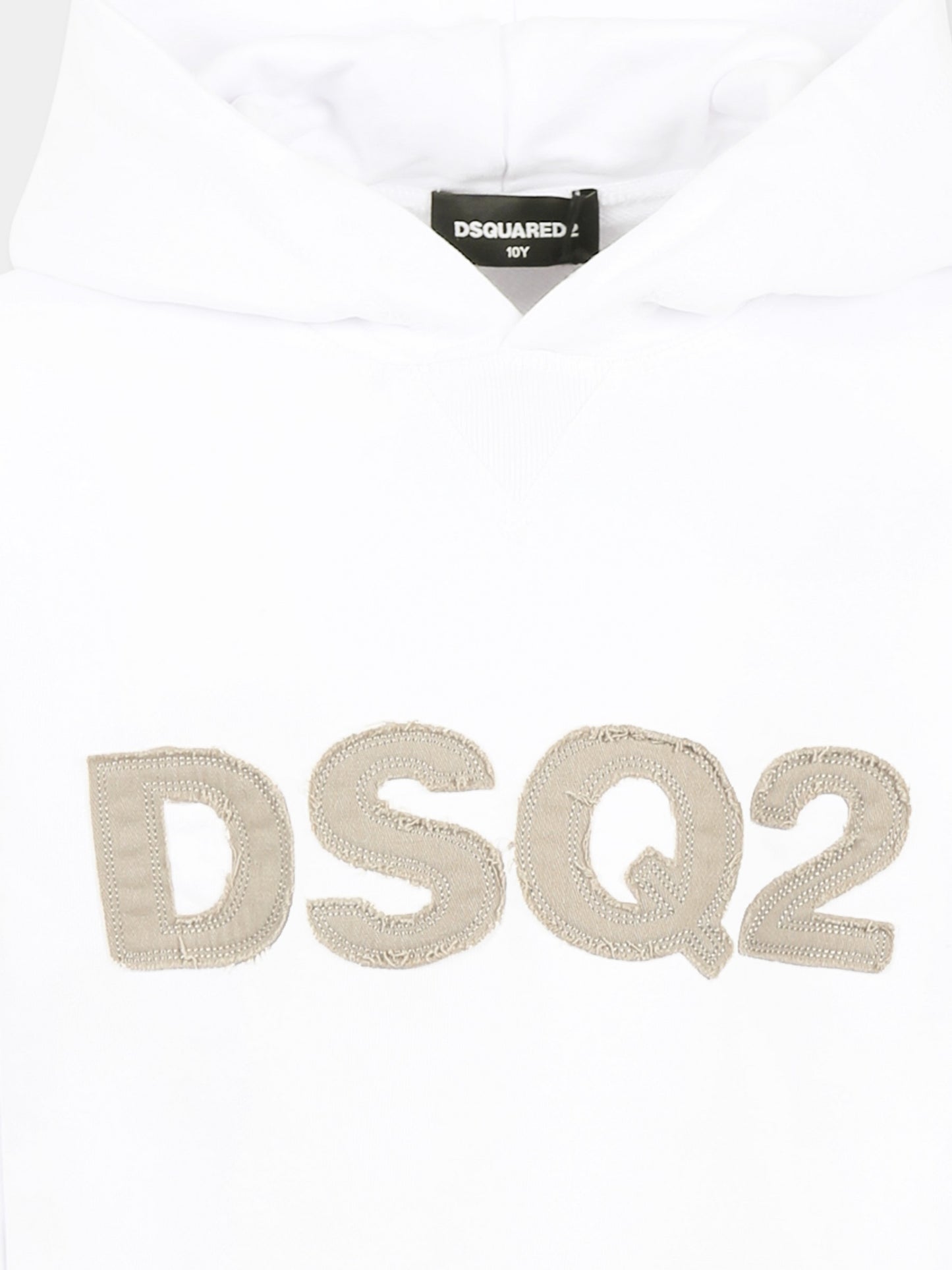White sweatshirt for boy with logo