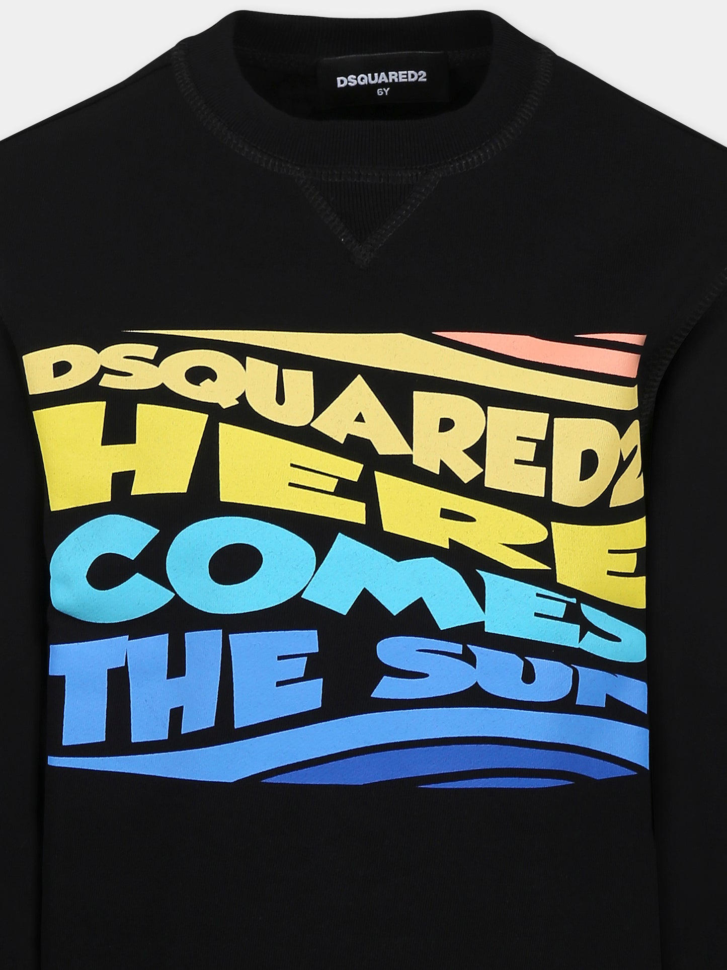 Felpa nera per bambino con logo,Dsquared2,DQ2780 D0094 DQ2780 DQ900