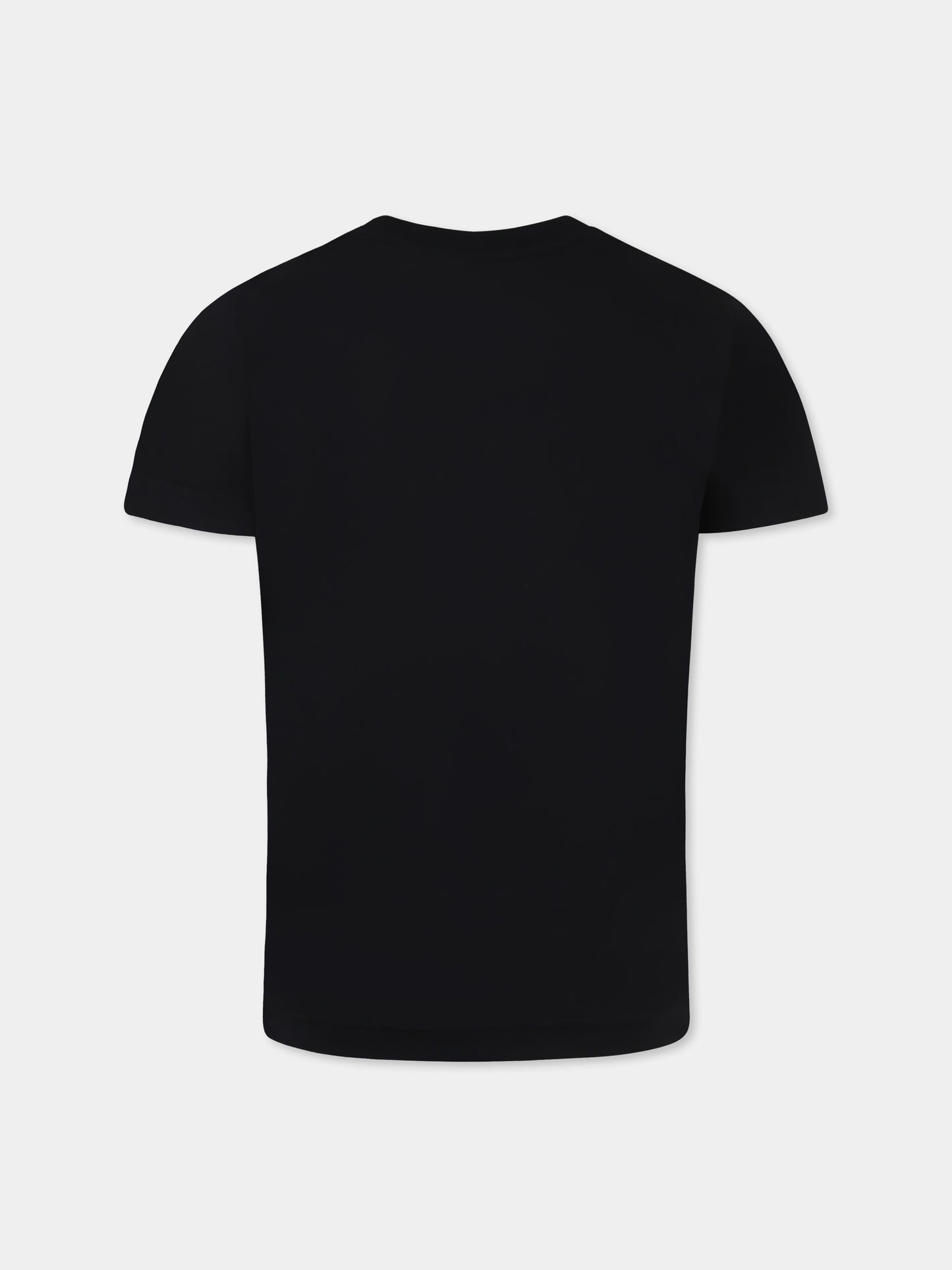 T-shirt nera per bambino con logo,Dsquared2,DQ2781 D004G D2T1135U DQ900