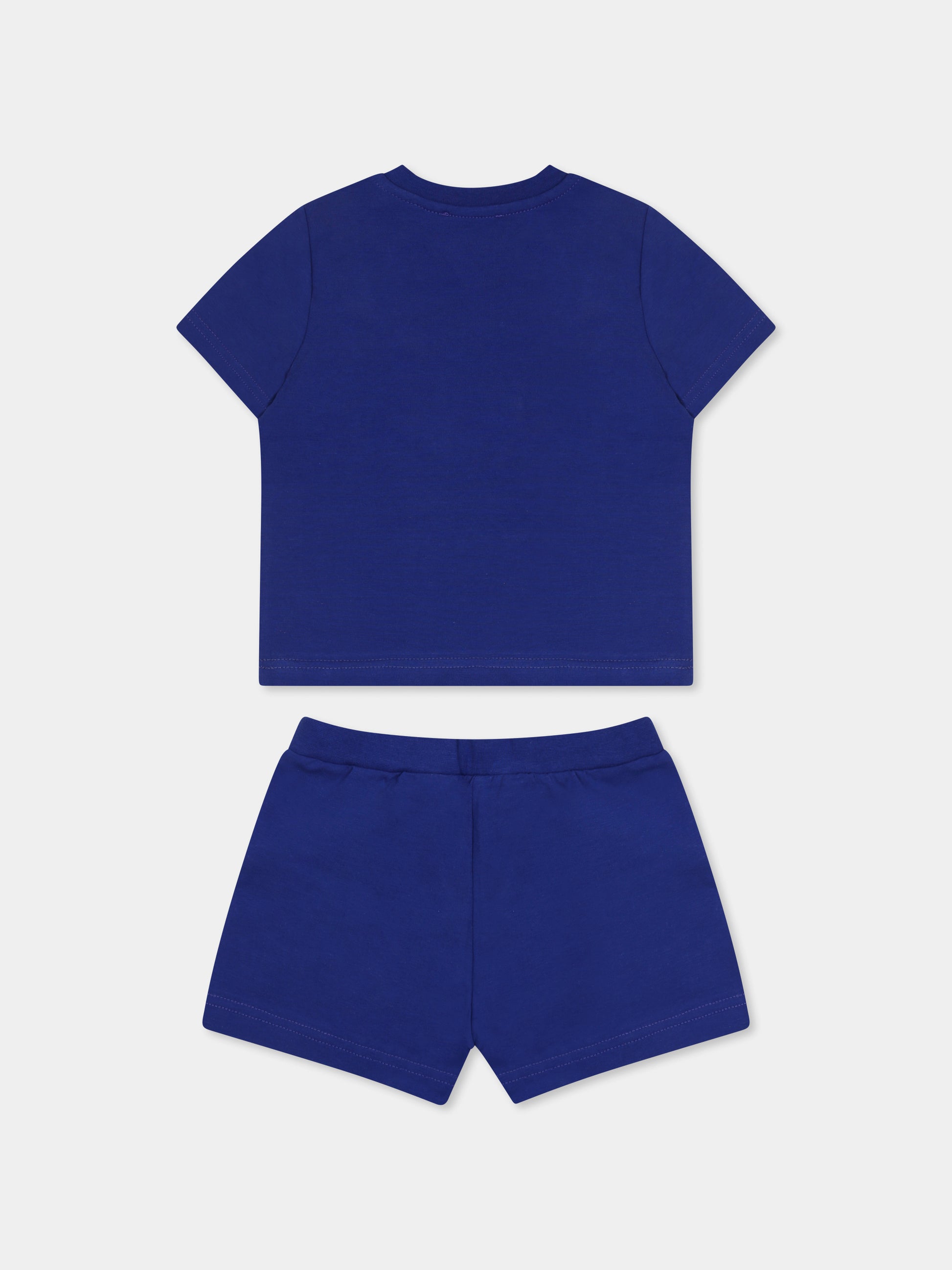 Completo blu per neonato con logo rosso e blu,Dsquared2,DQ2877 D0016 D2S13B DQ870