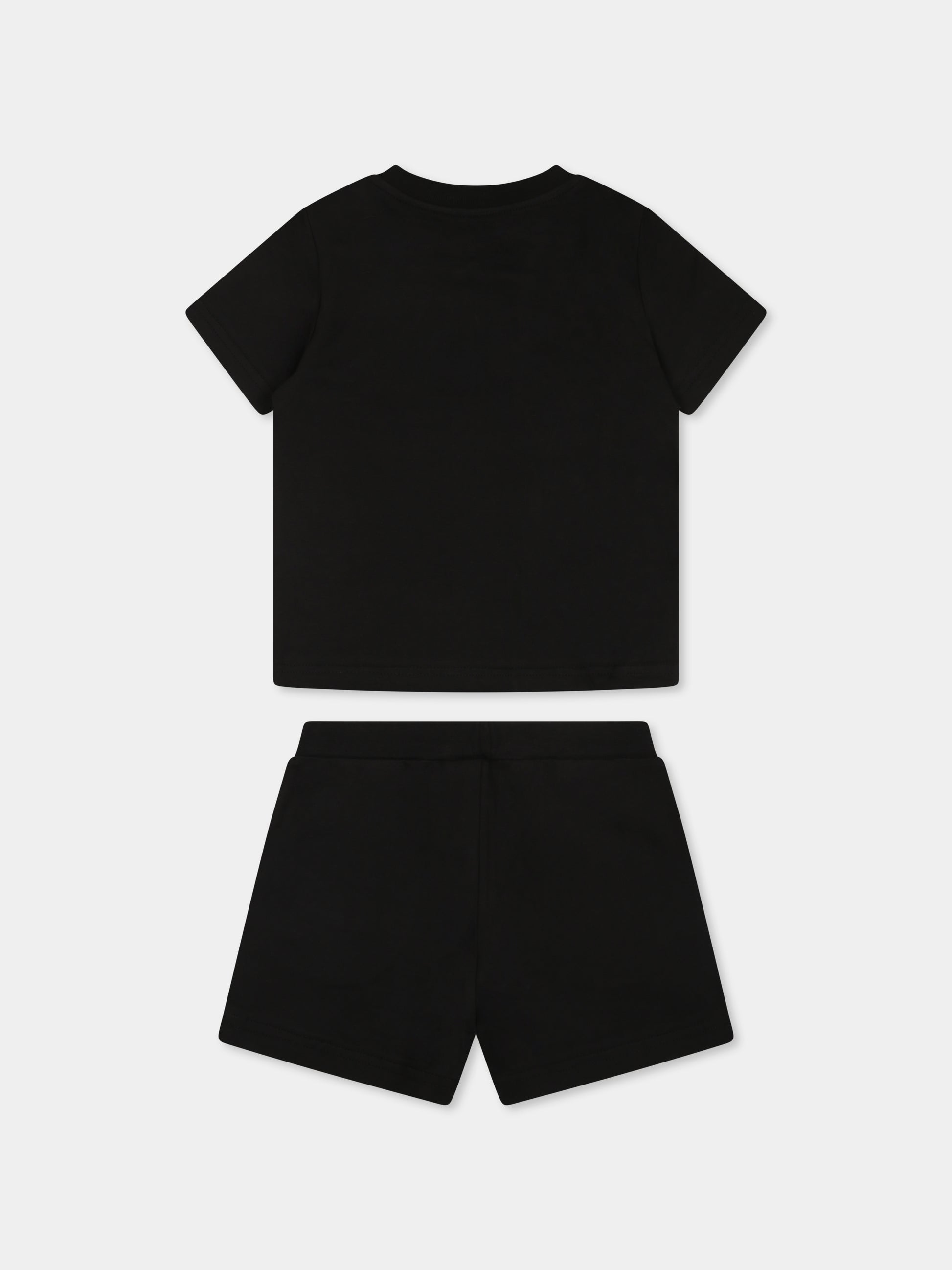 Completo nero per neonato con logo bianco,Dsquared2,DQ2953 D008J D2S14B DQ900