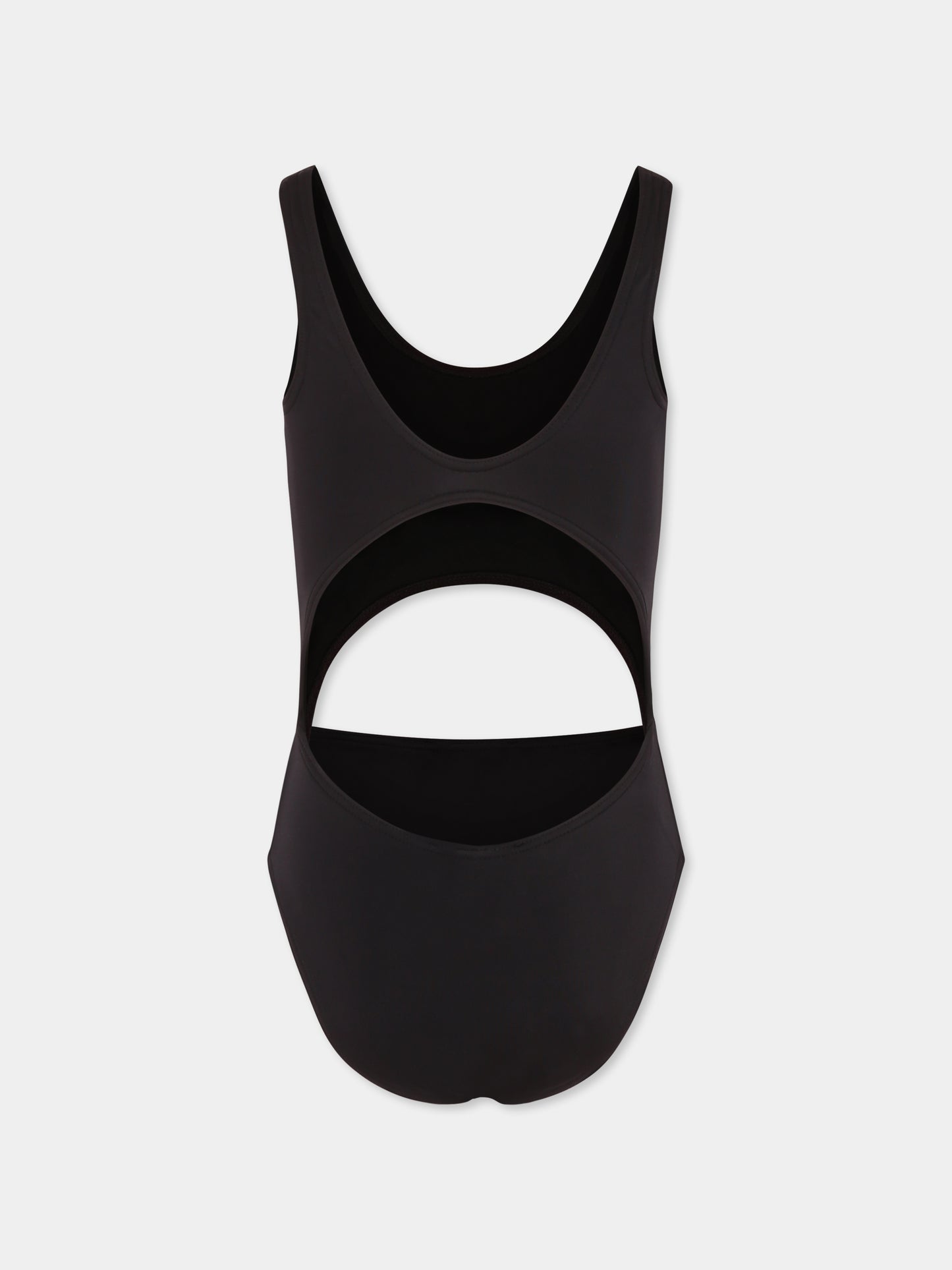 Costume intero nero per bambina con logo,Dsquared2,DQ2958 D000V D2M133F DQ900