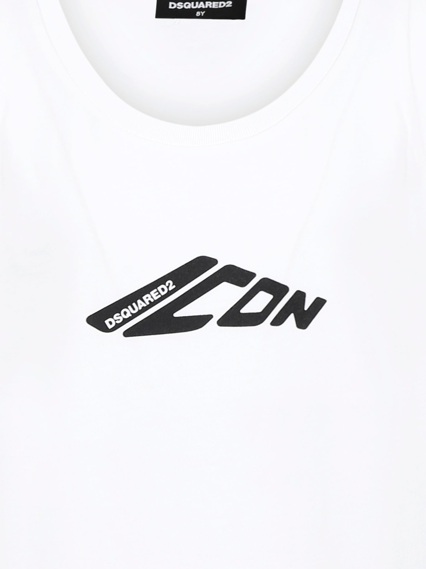 Copricostume bianco per bambina con logo nero,Dsquared2,DQ2972 D00XM D2MCU12F DQ100