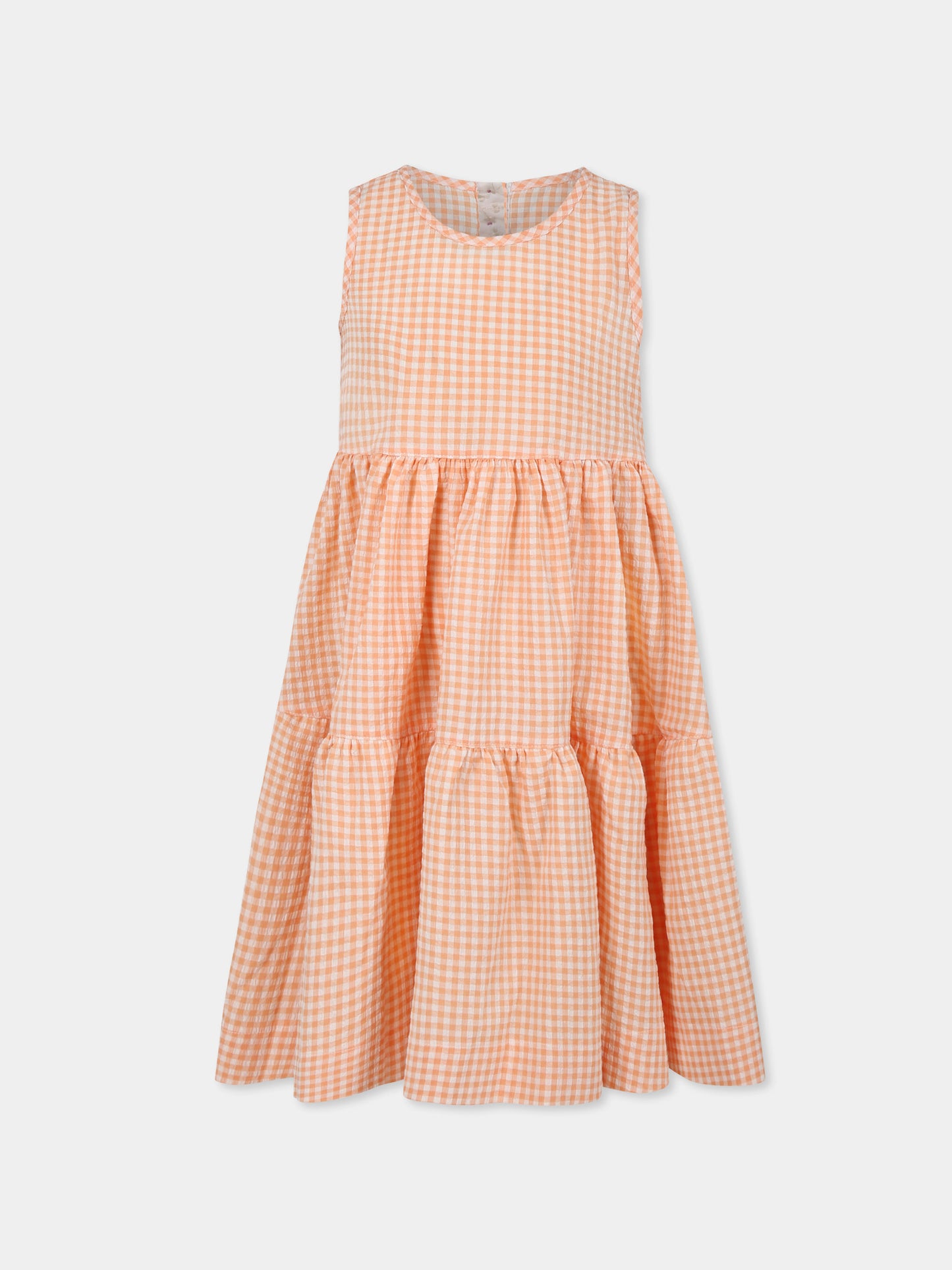 Vestito arancione per bambina,Caffe' D'orzo,ZW1B02 P0509 100AR